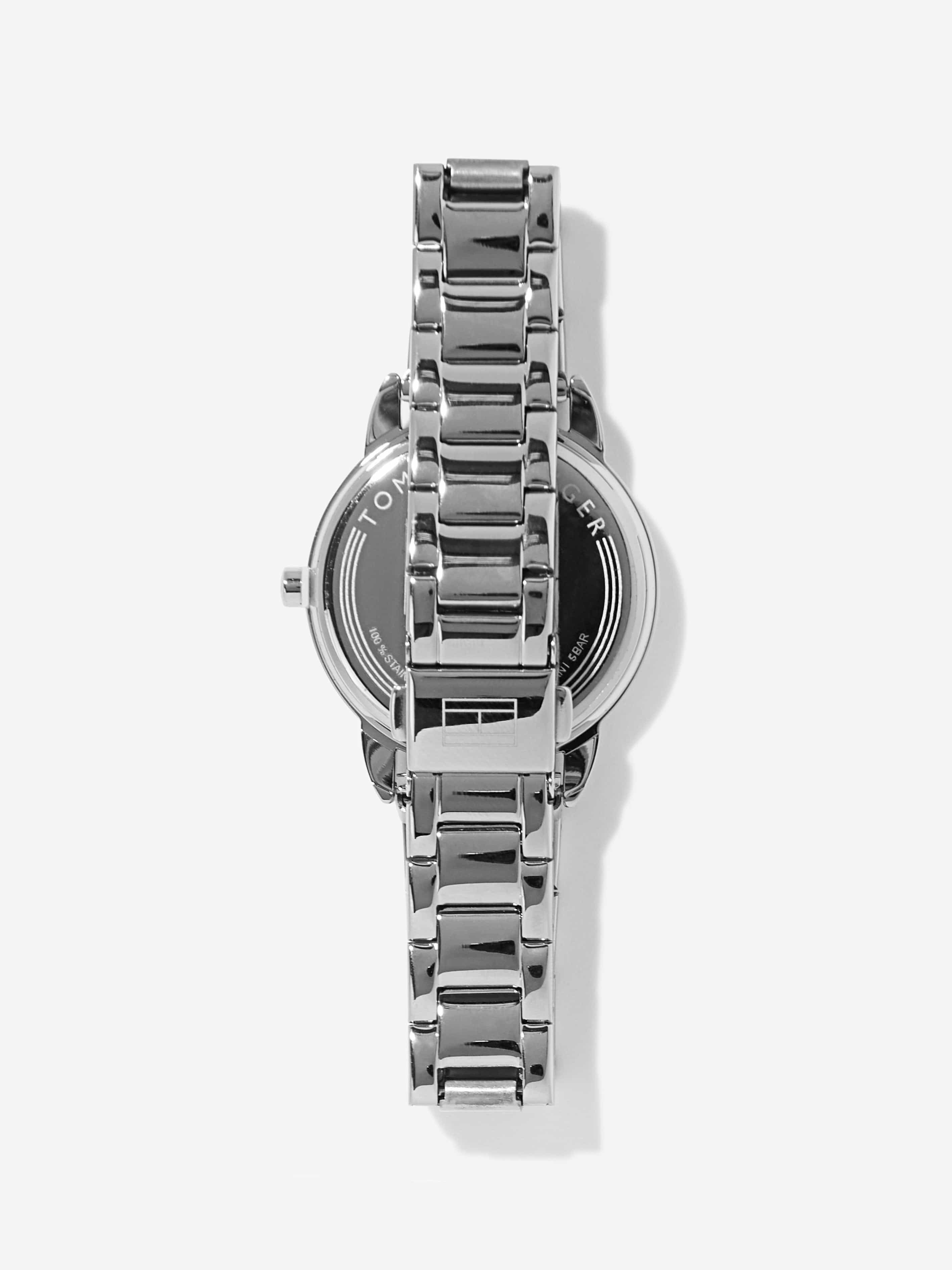 Tommy Hilfiger Girls Metal Strap Watch in Silver (34mm)