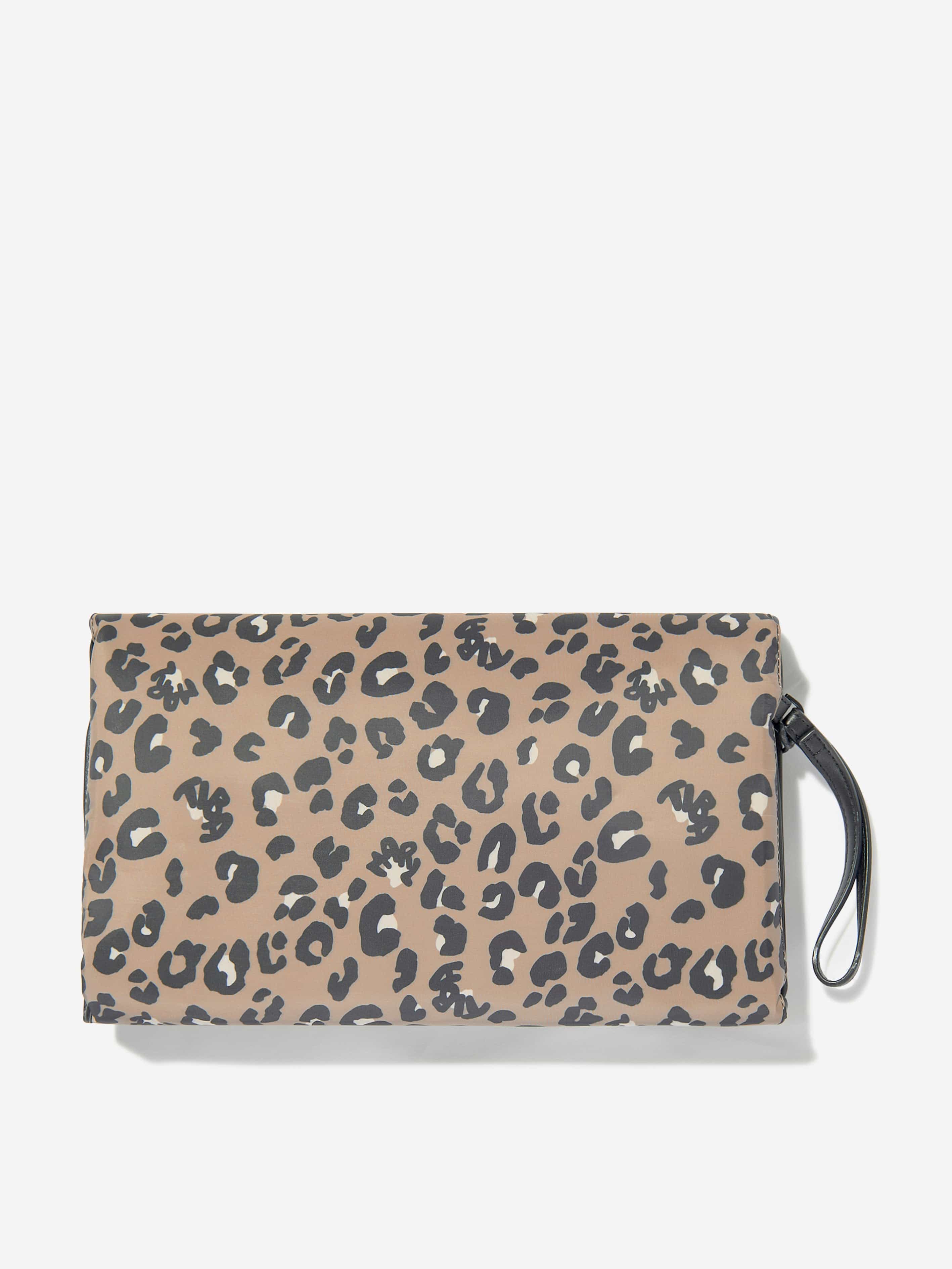 Tiba + Marl Baby Etta Leopard Changing Clutch in Brown (33cm)