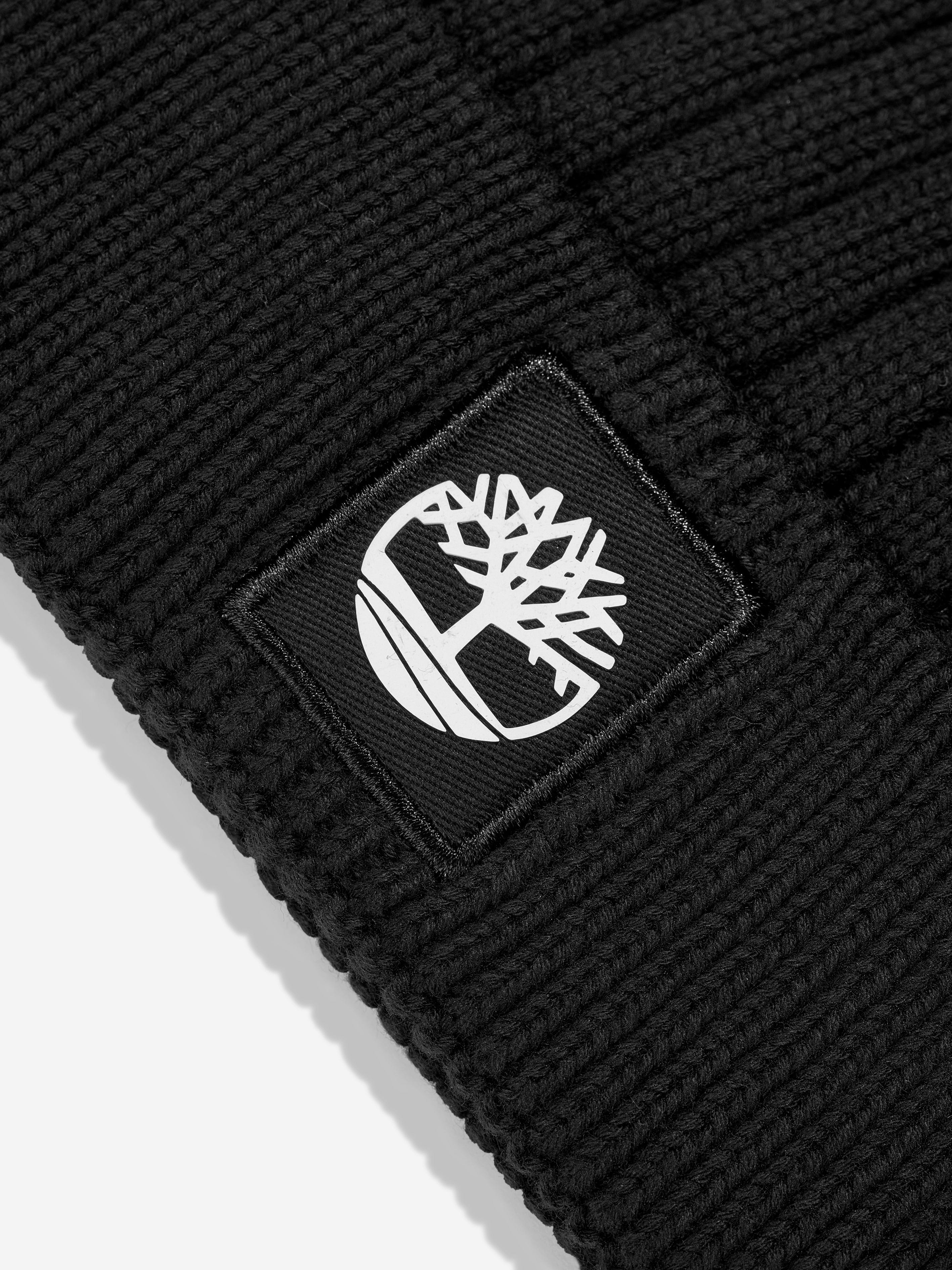 Timberland Boys Knitted Beanie Hat in Black