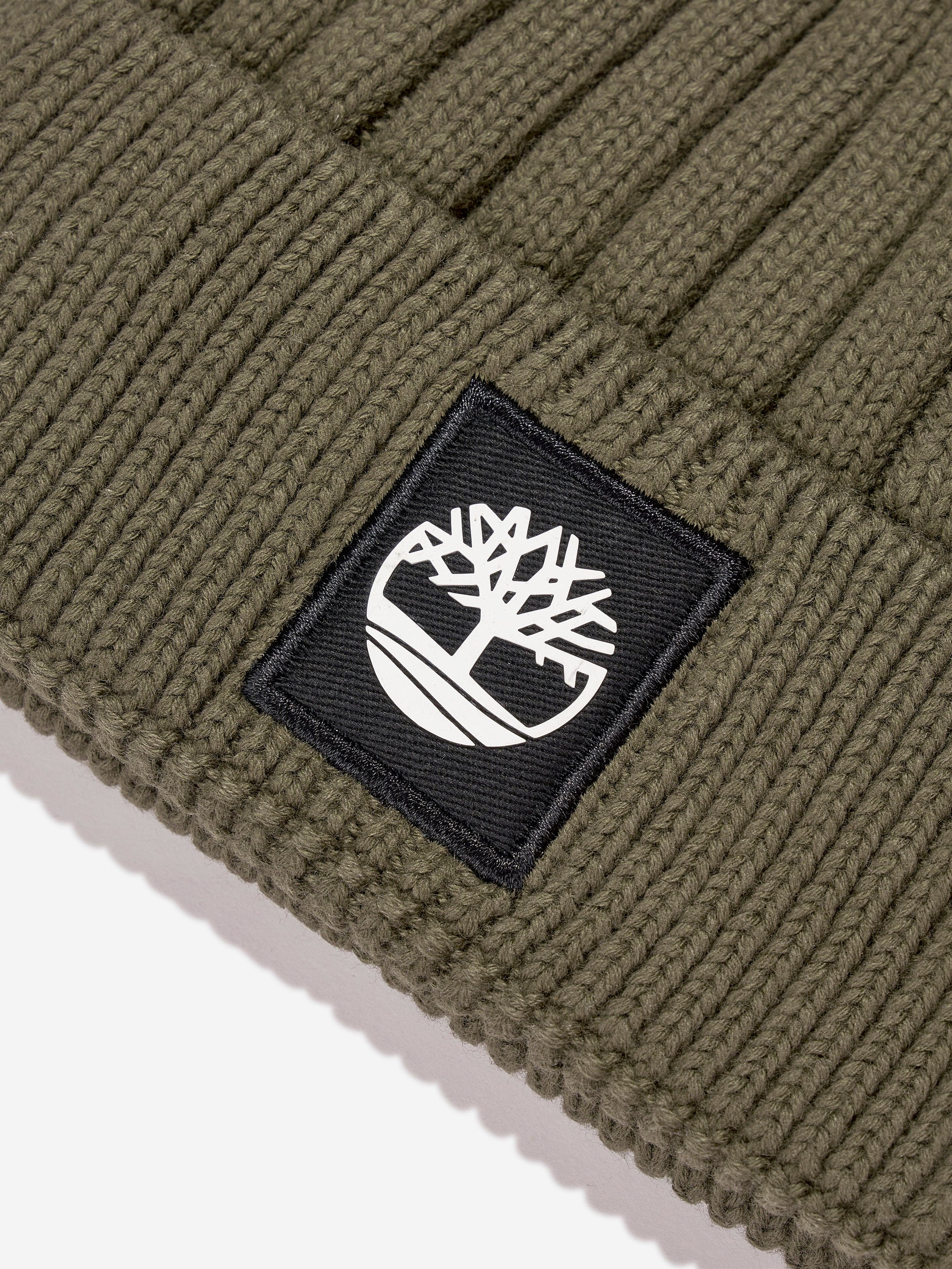 Timberland Boys Knitted Beanie Hat in Green