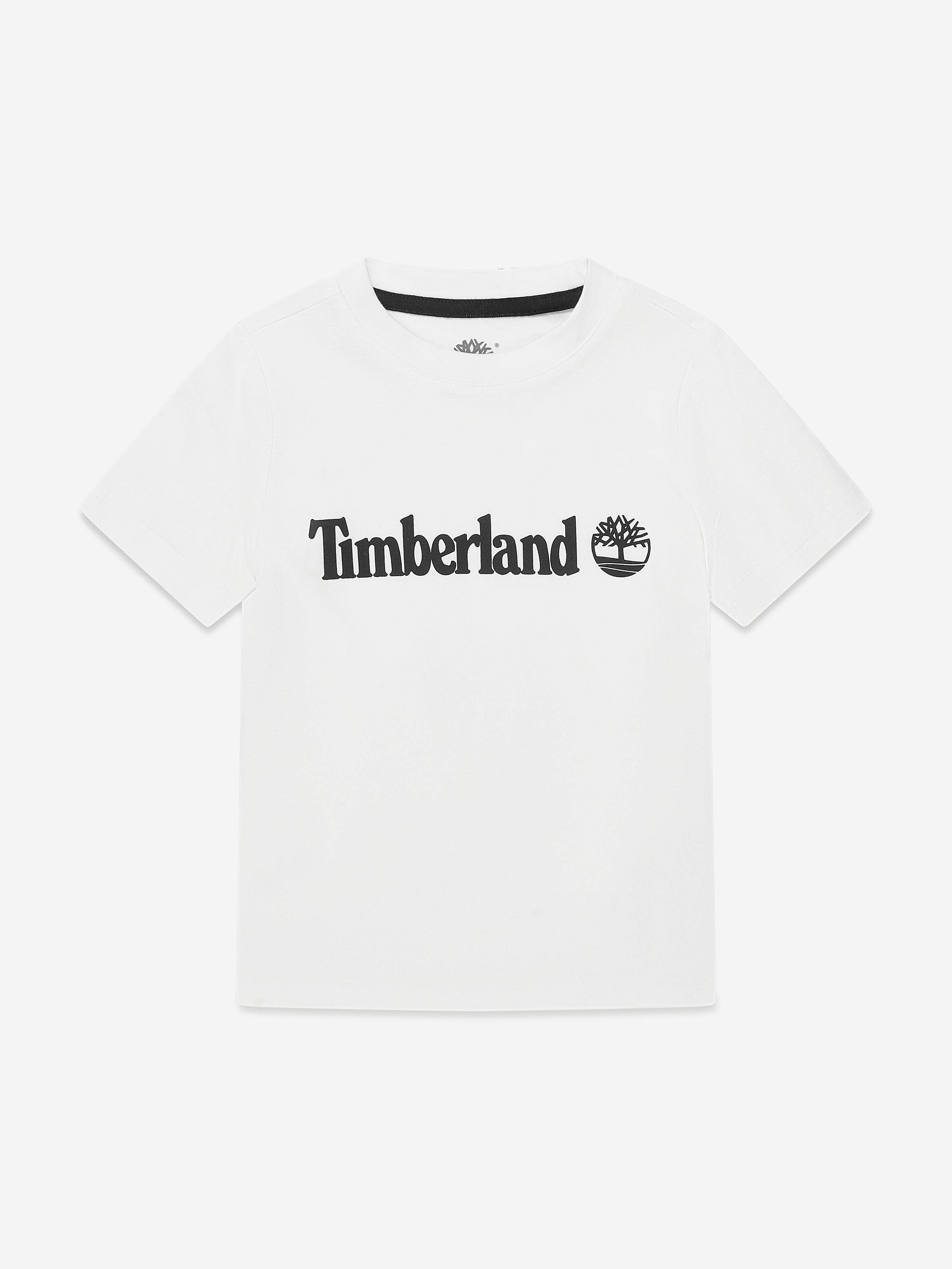 Timberland Boys Logo Print T-Shirt in White