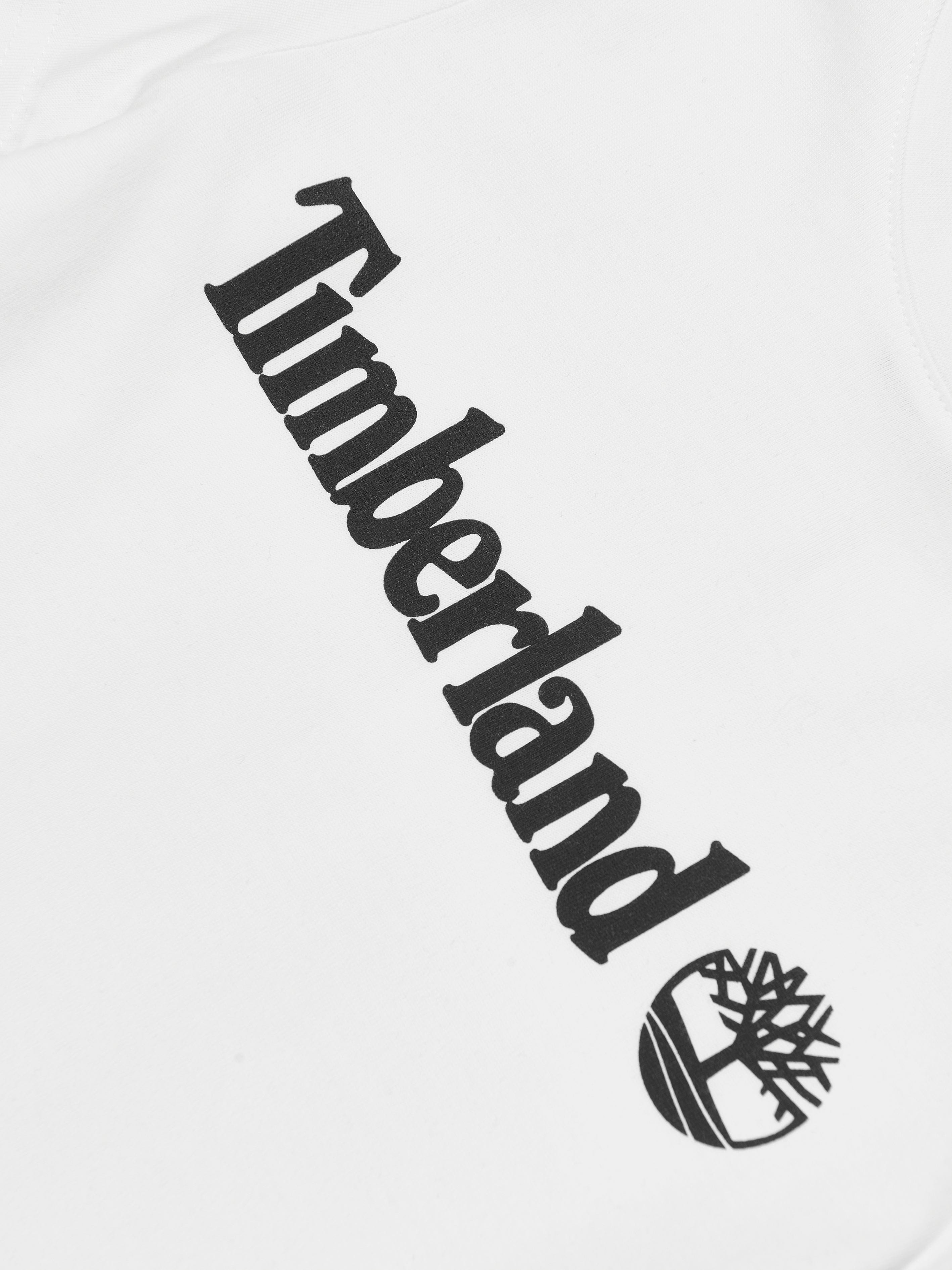 Timberland Boys Logo Print T-Shirt in White