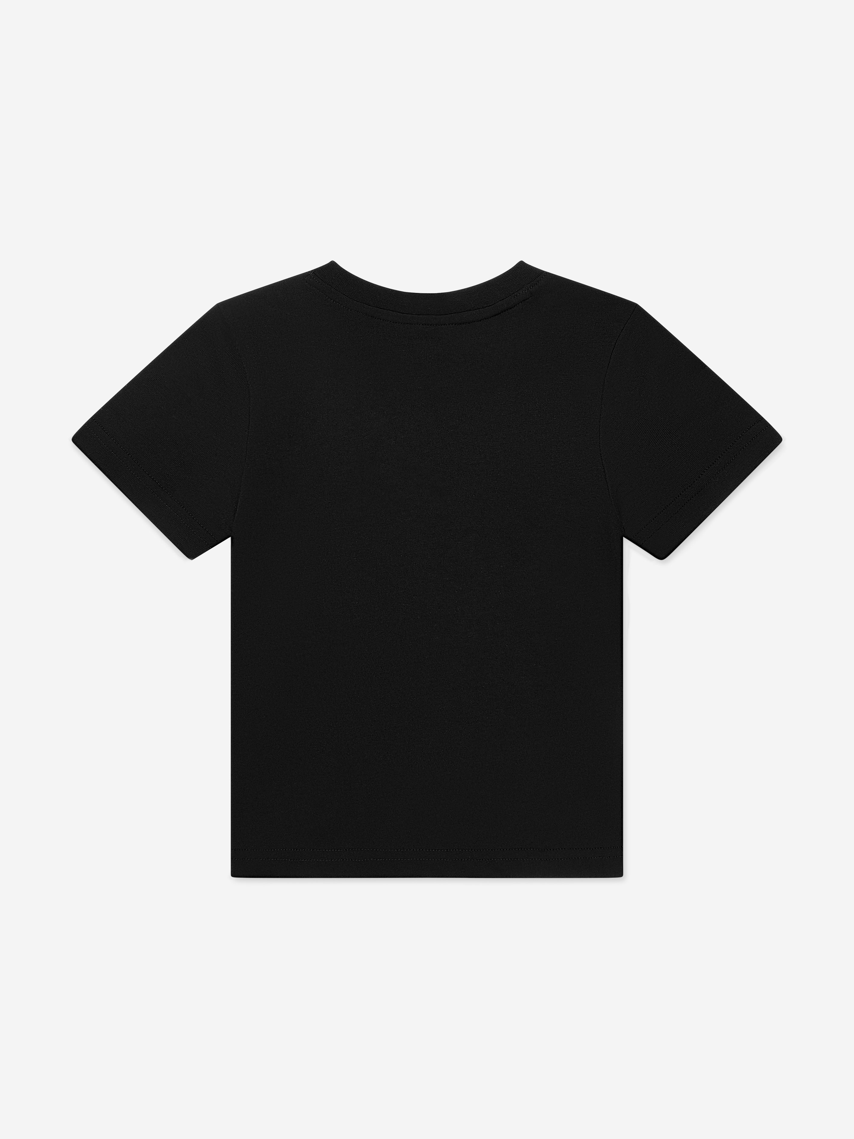 Timberland Boys Logo Print T-Shirt in Black