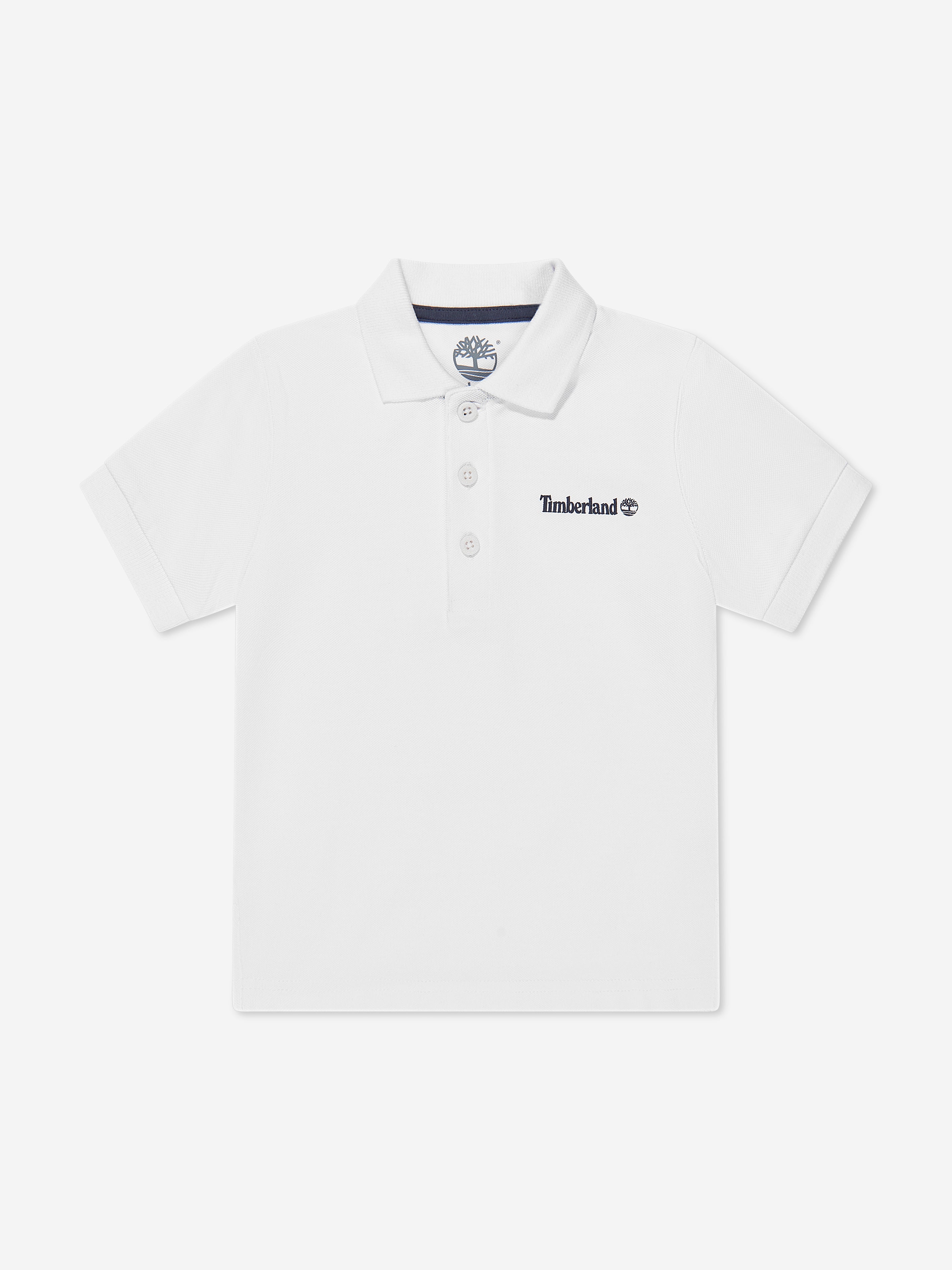 Timberland Boys Logo Polo Shirt in White