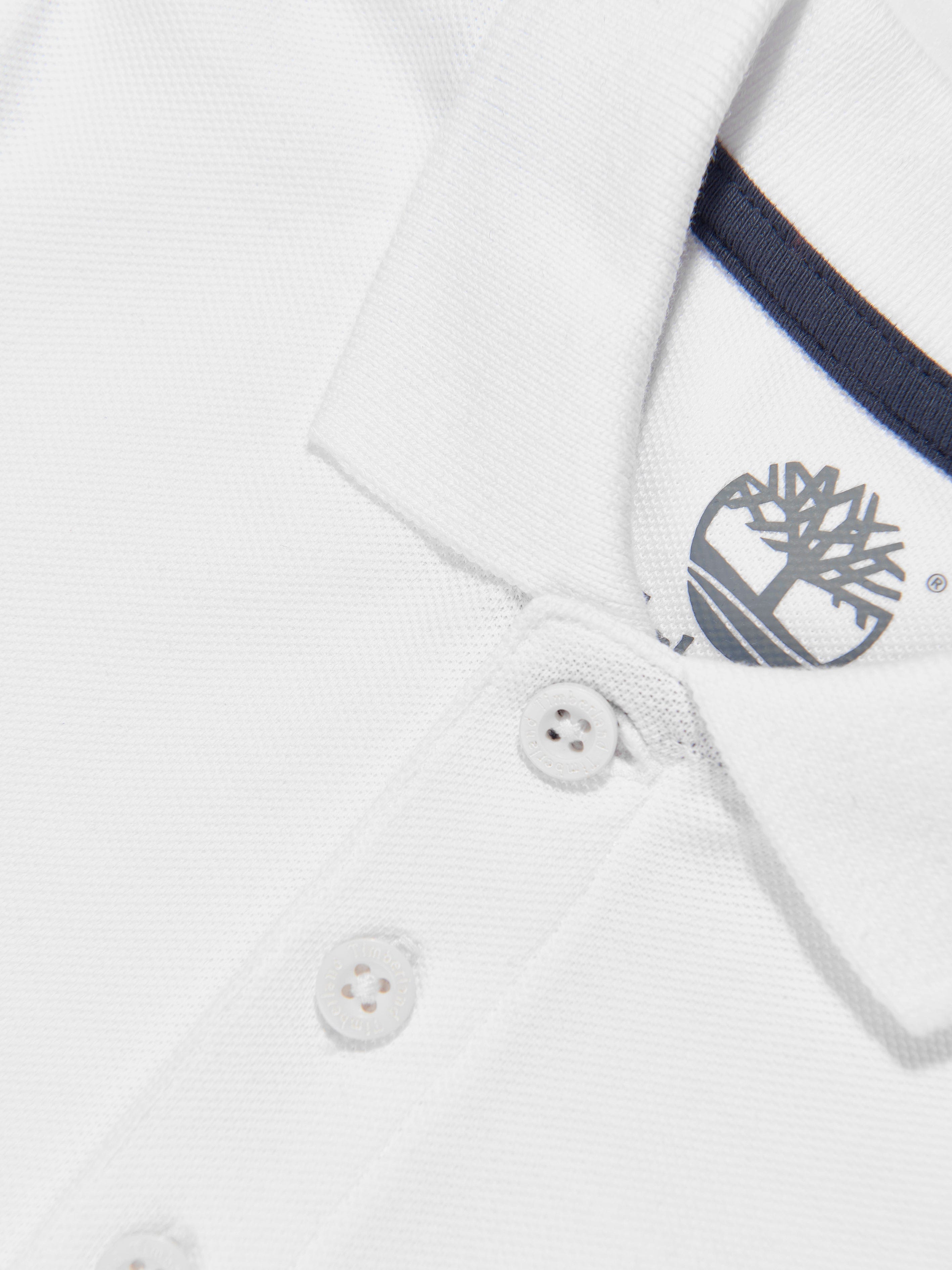 Timberland Boys Logo Polo Shirt in White