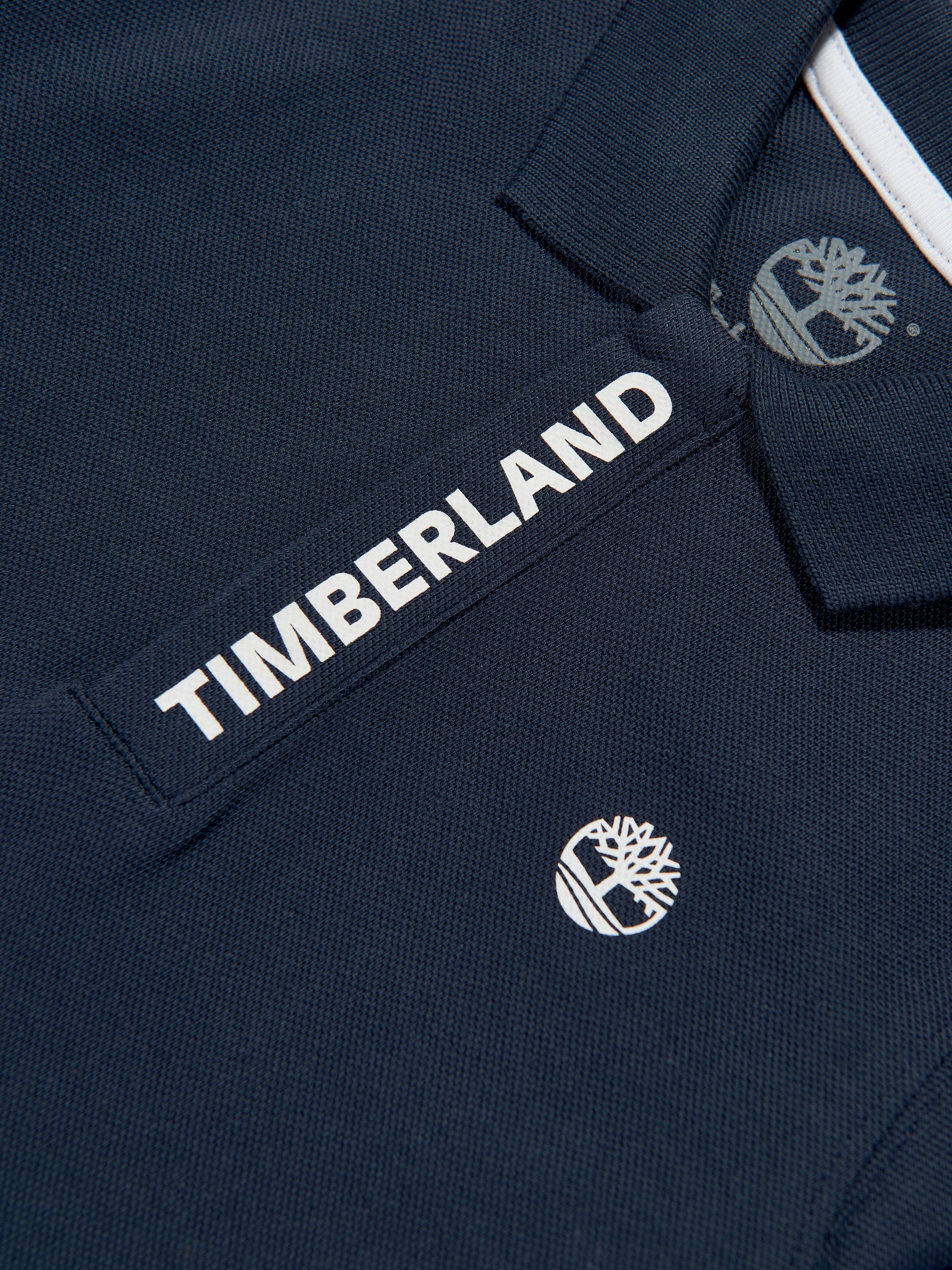 Timberland Boys Long Sleeve Polo Shirt in Navy