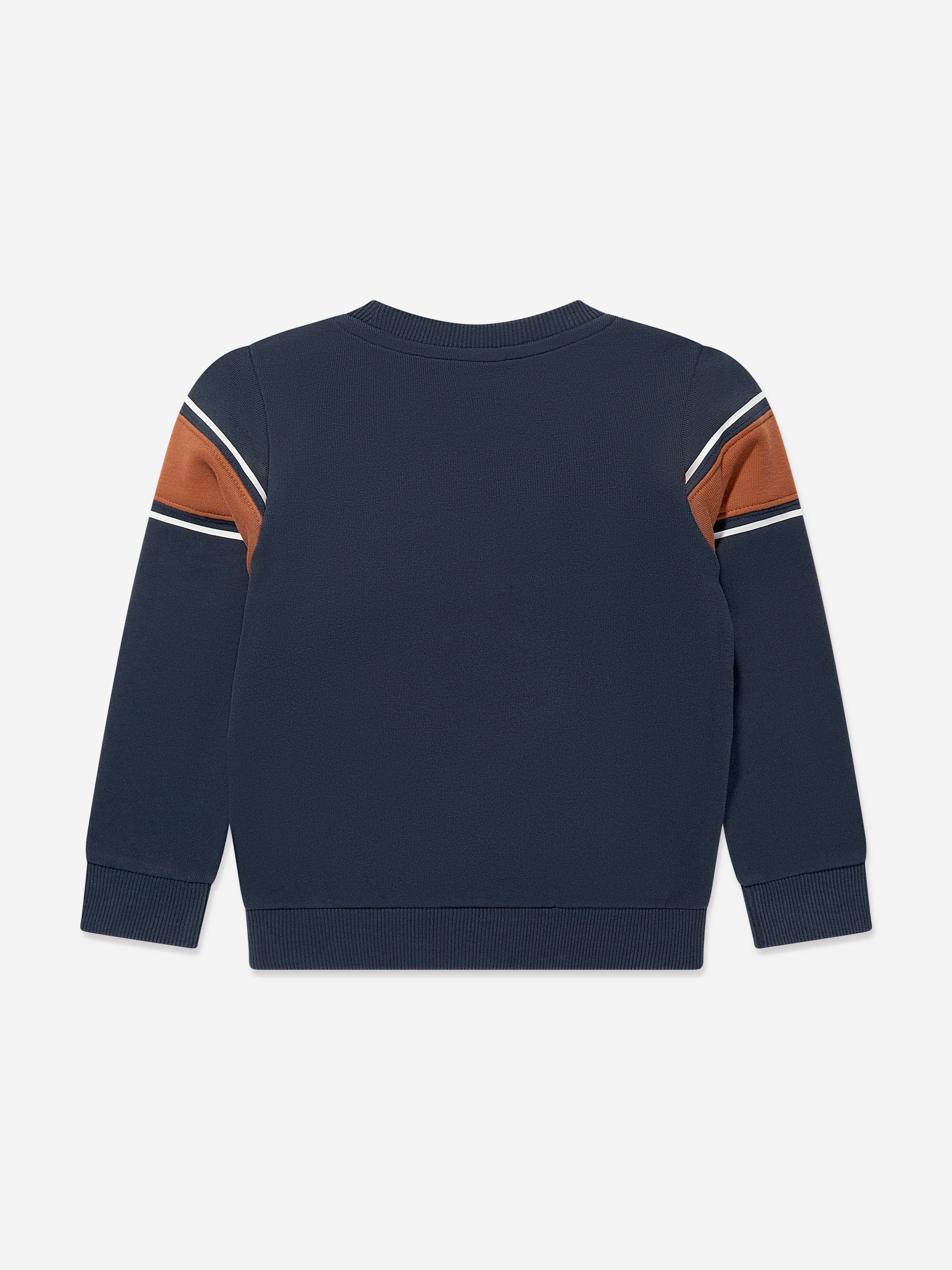 Timberland Boys Logo Print Sweatshirt in Navy