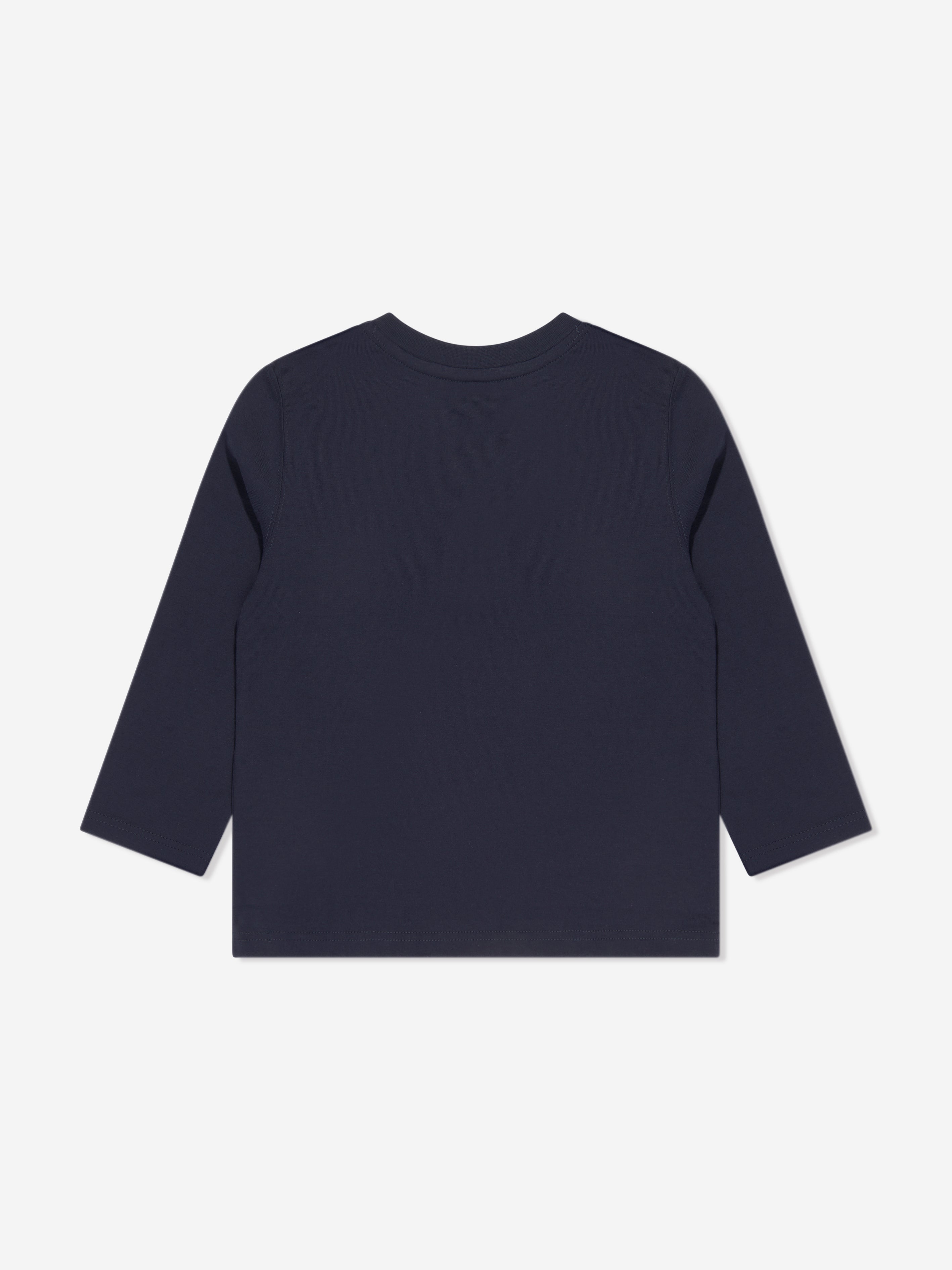 Timberland Baby Boys Long Sleeve Logo T-Shirt in Navy