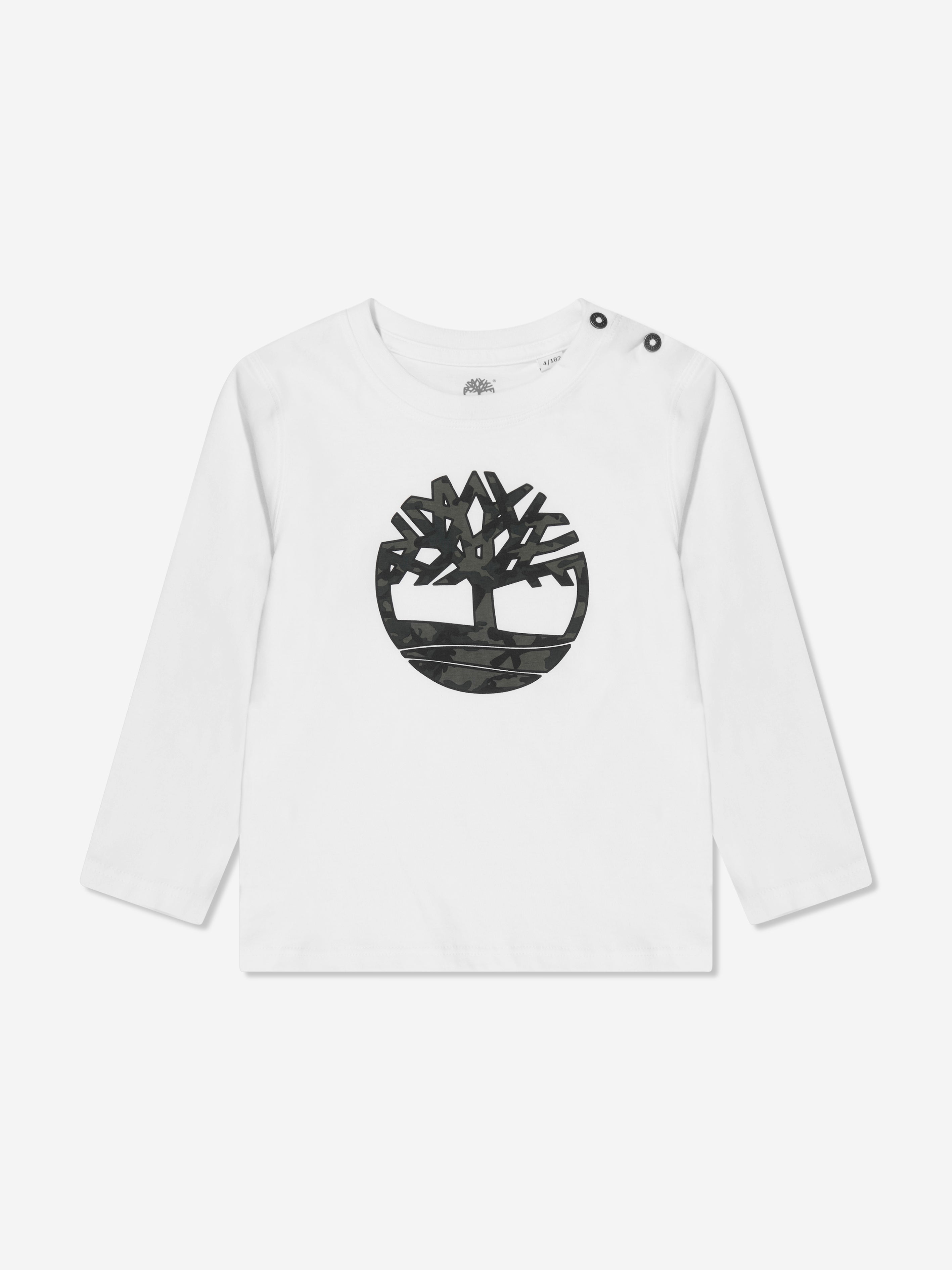 Timberland Baby Boys Long Sleeve Logo T-Shirt in White