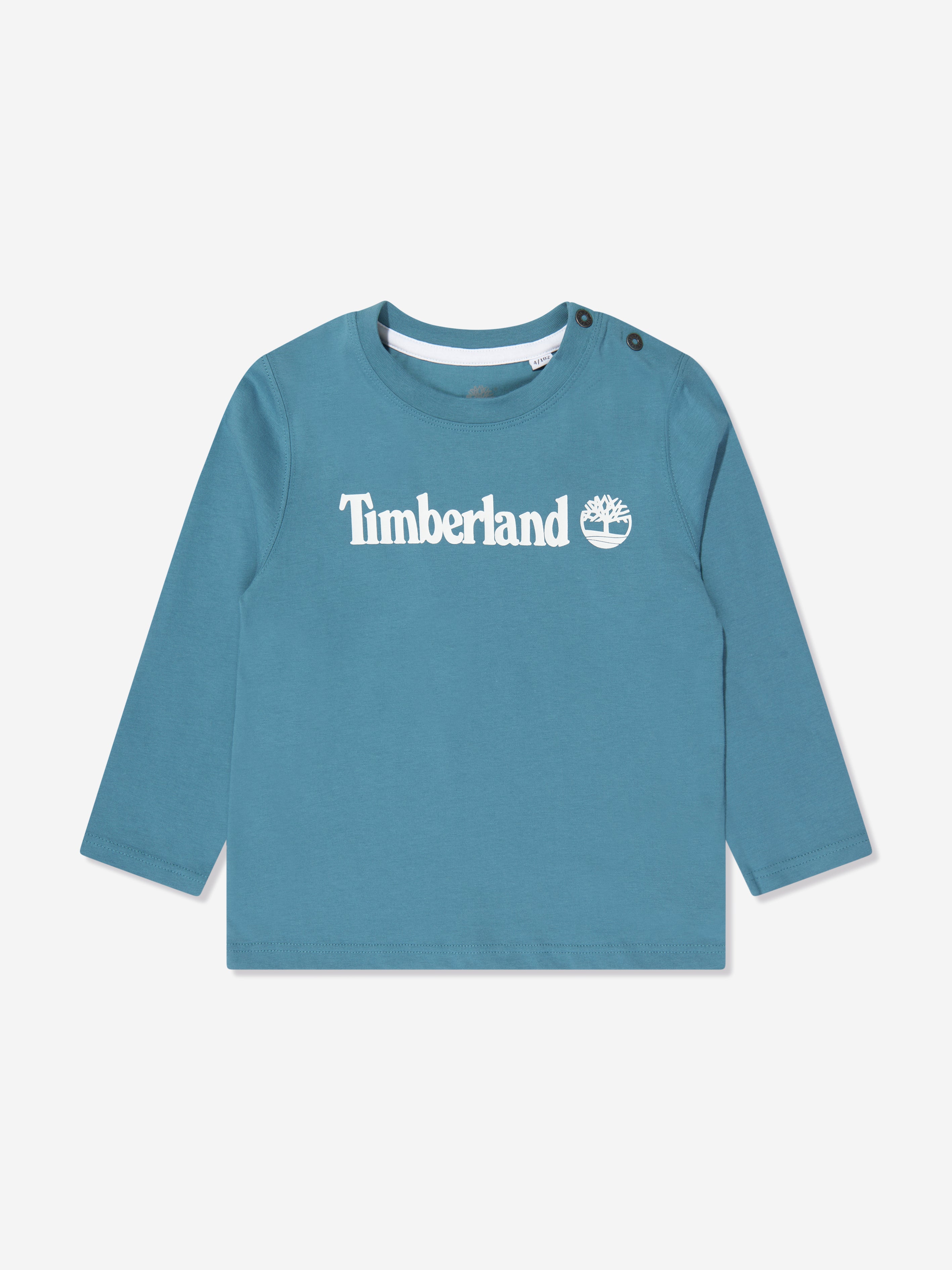 Timberland Baby Boys Long Sleeve Logo T-Shirt in Blue