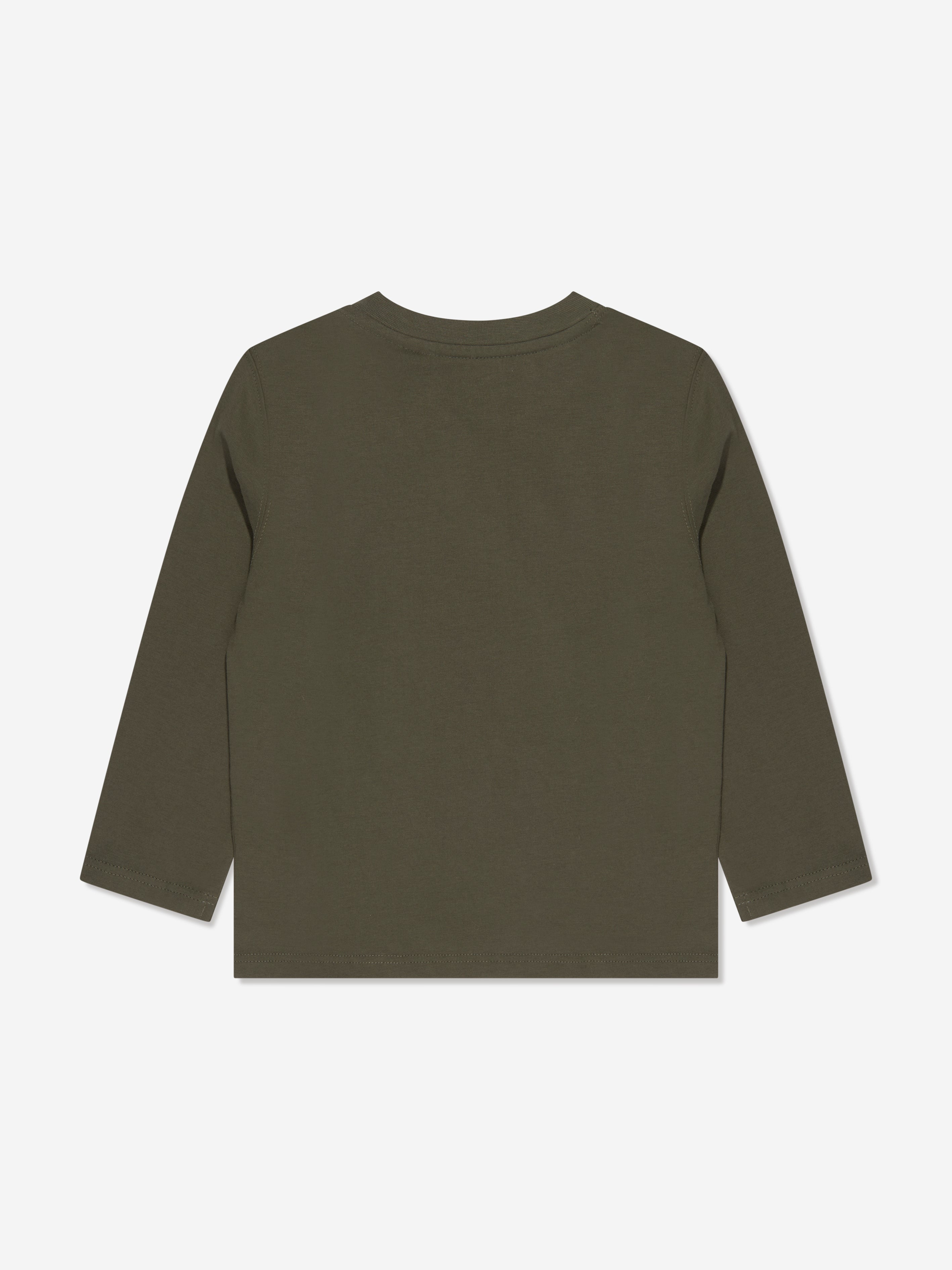 Timberland Baby Boys Long Sleeve Logo T-Shirt in Green