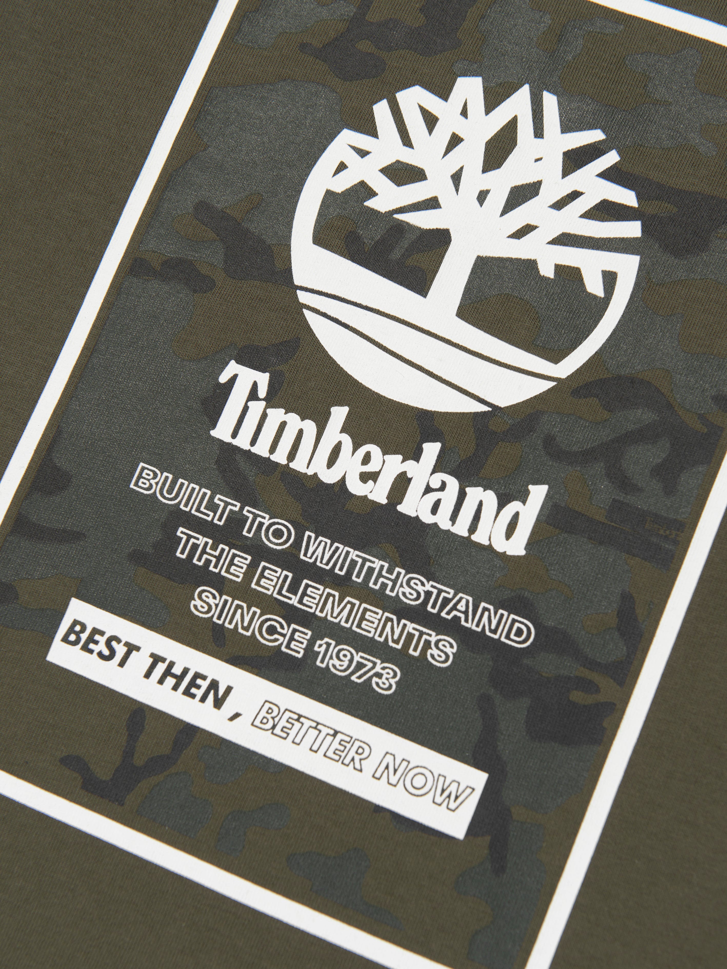 Timberland Baby Boys Long Sleeve Logo T-Shirt in Green