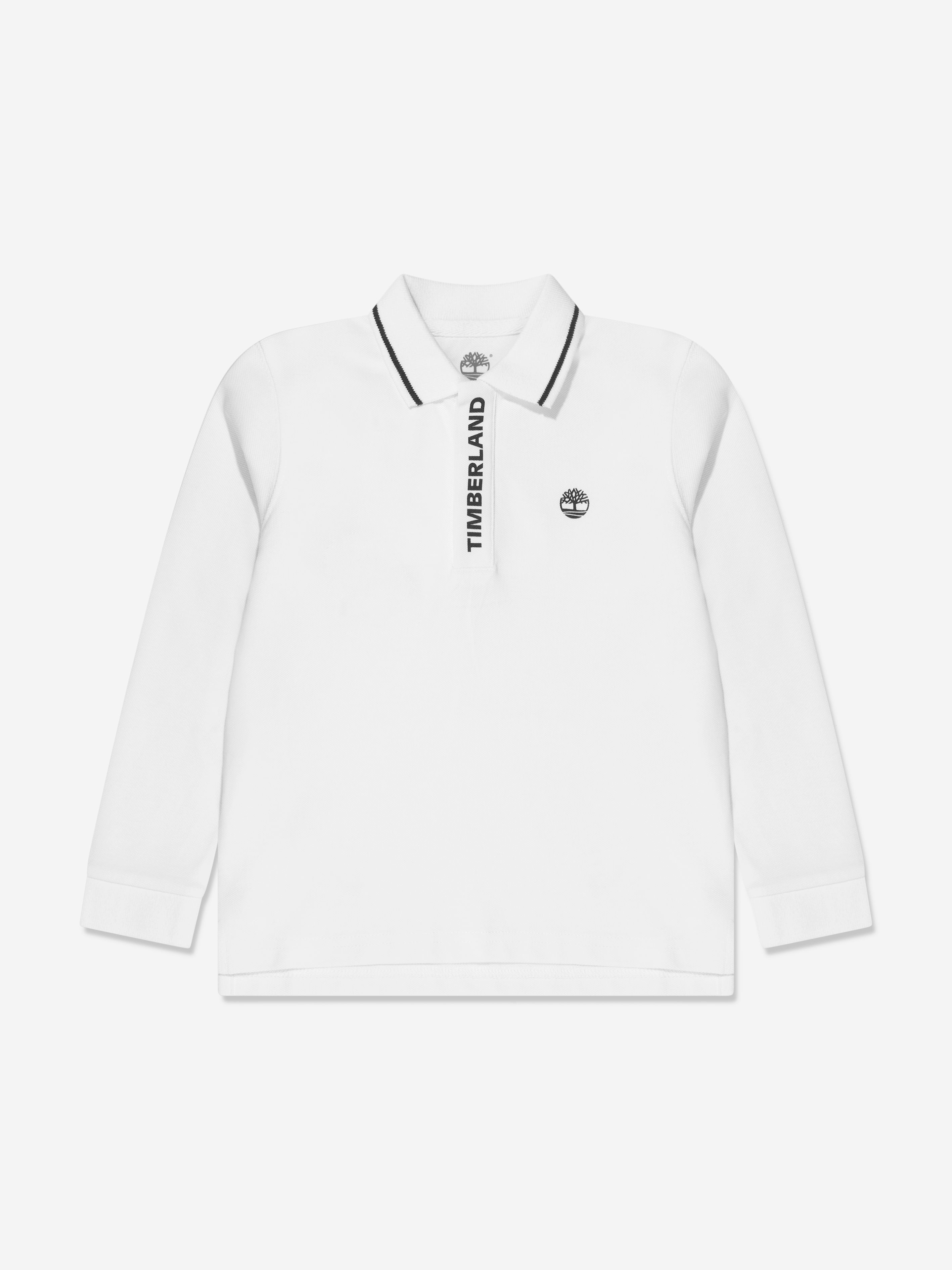 Timberland Baby Boys Long Sleeve Polo Shirt in White