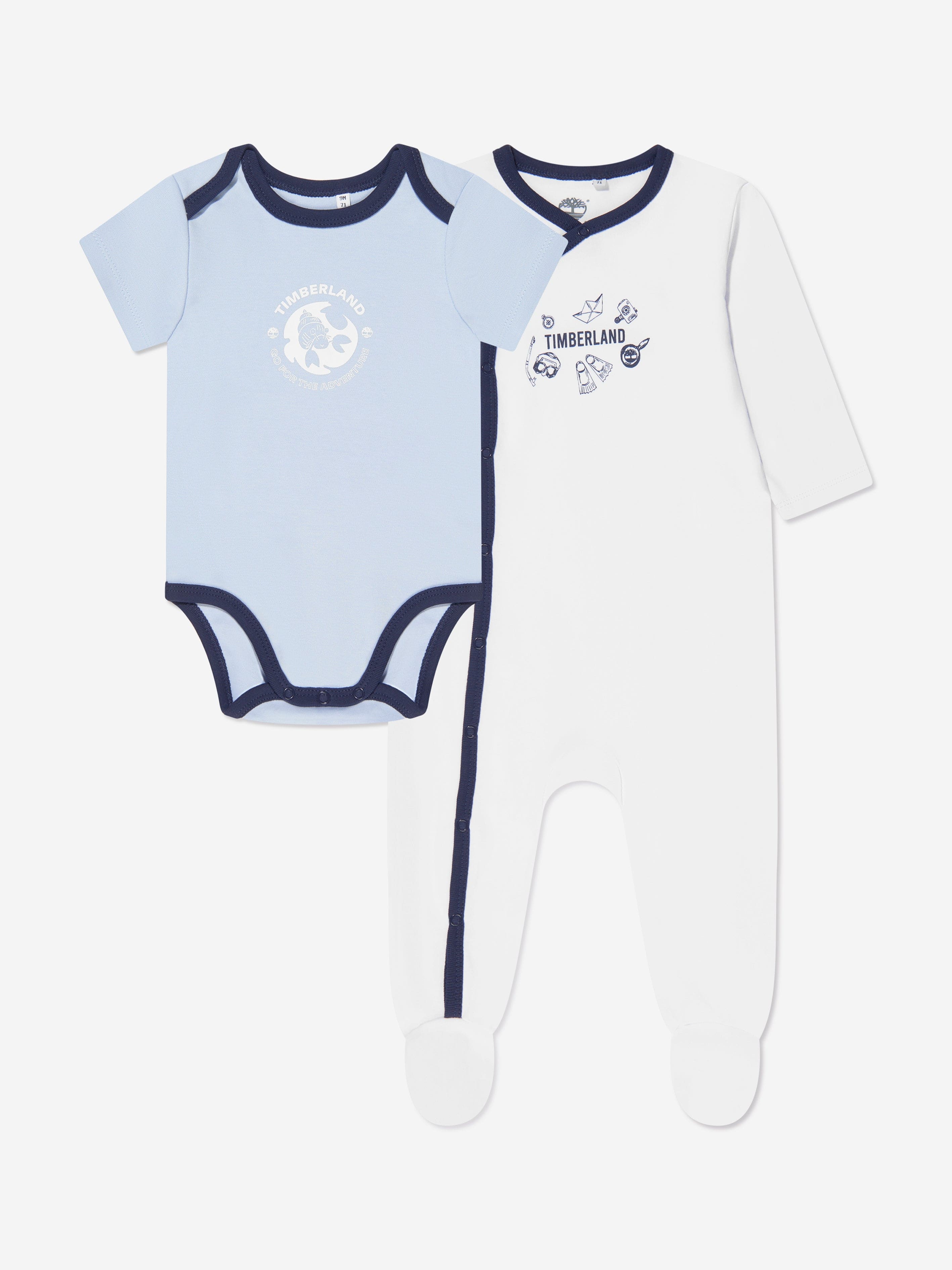 Timberland Baby Boys Bodysuit And Babygrow Set in White