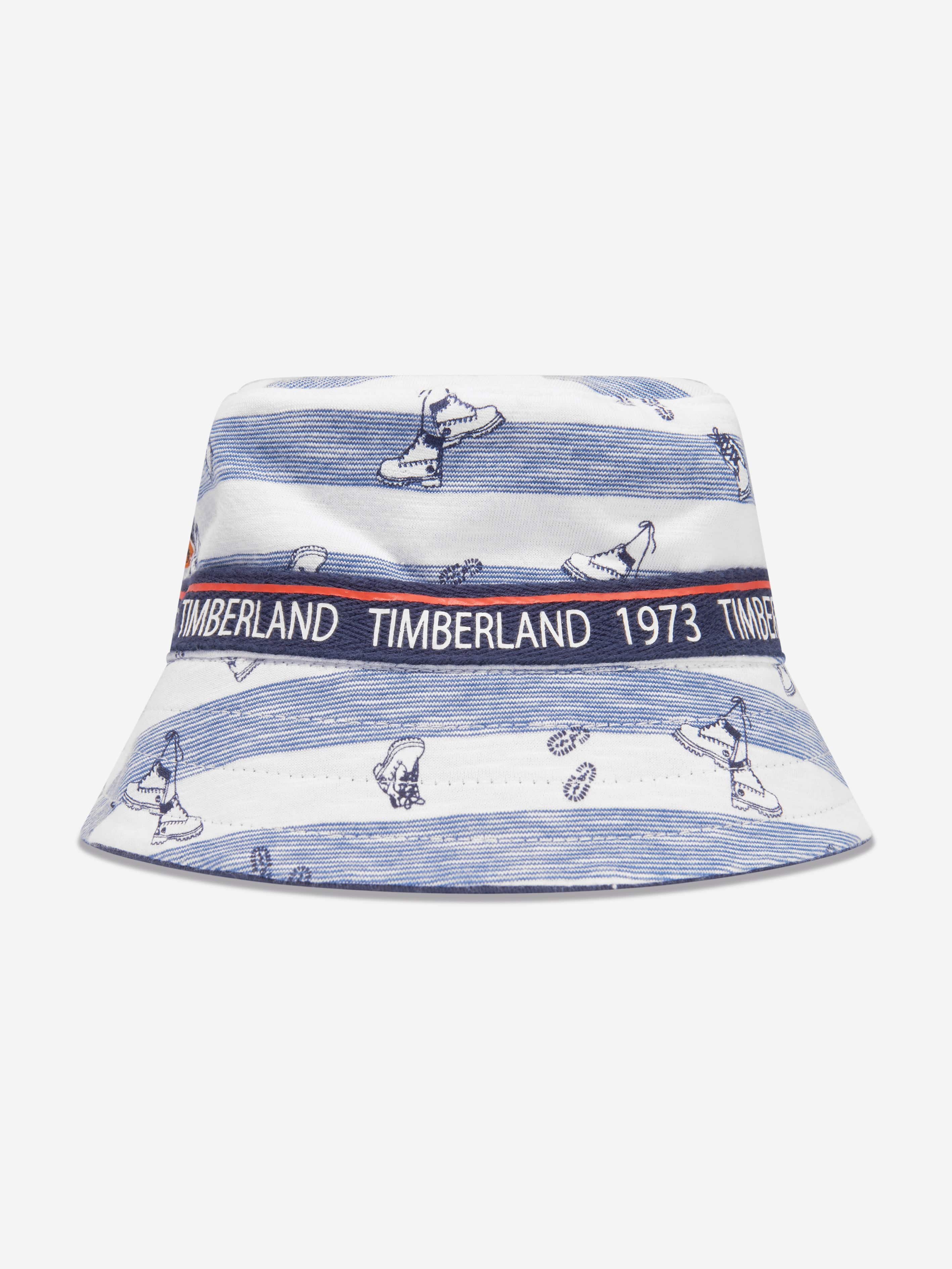 Timberland Baby Boys Reversible Bucket Hat in Navy