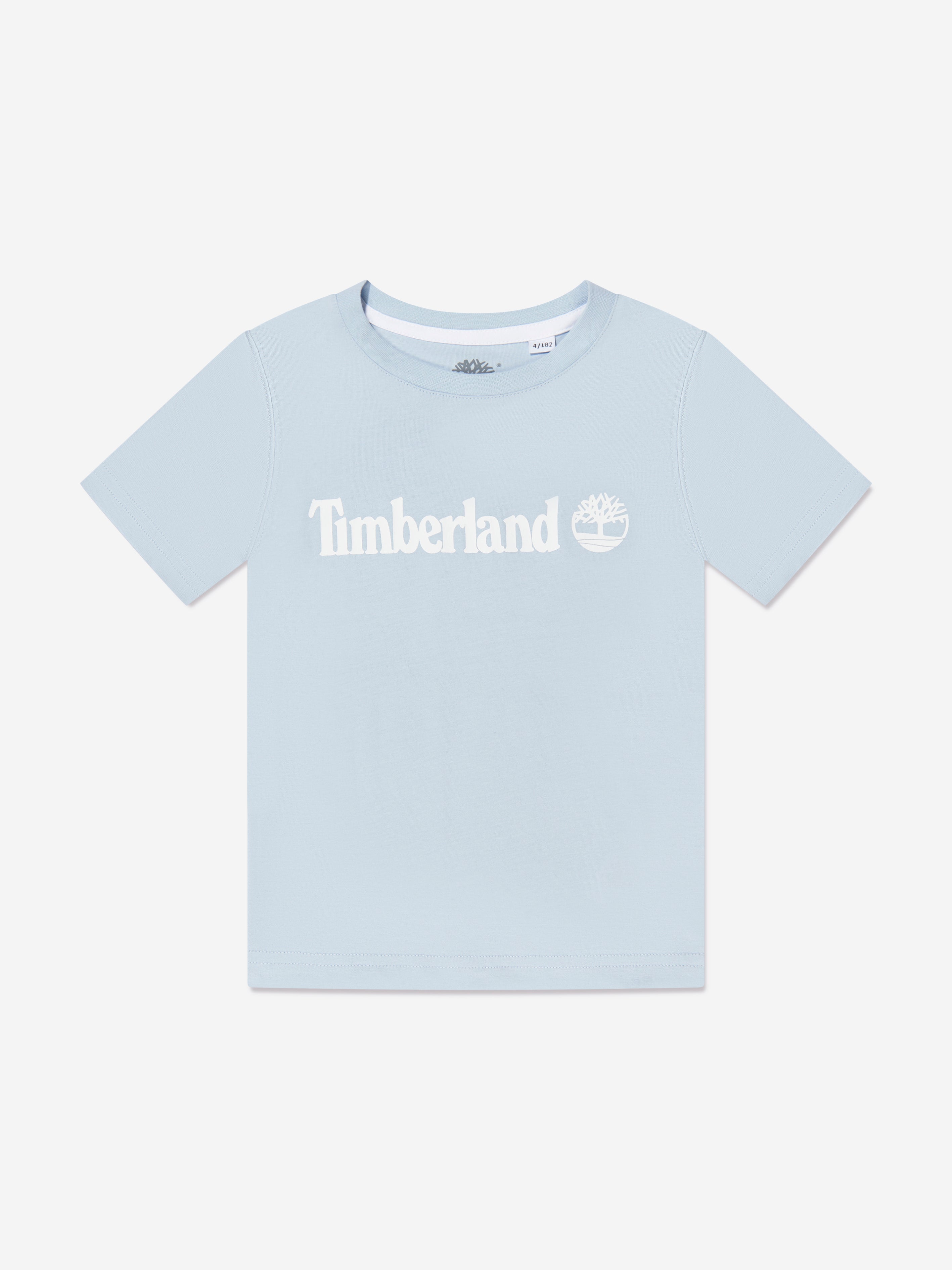 Timberland Boys Organic Cotton Logo T-Shirt in Blue