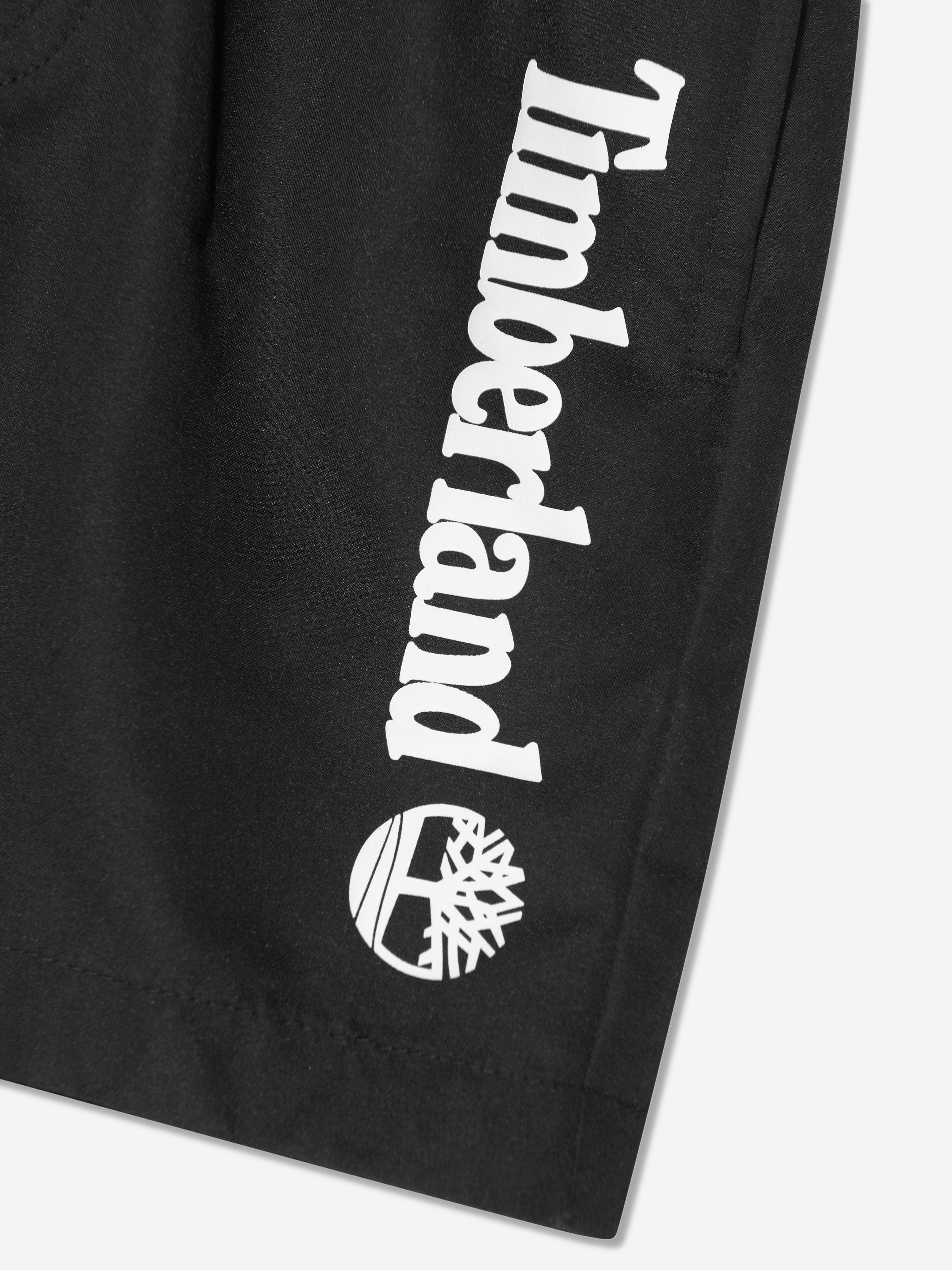 Timberland Boys Logo Swim Shorts in Black