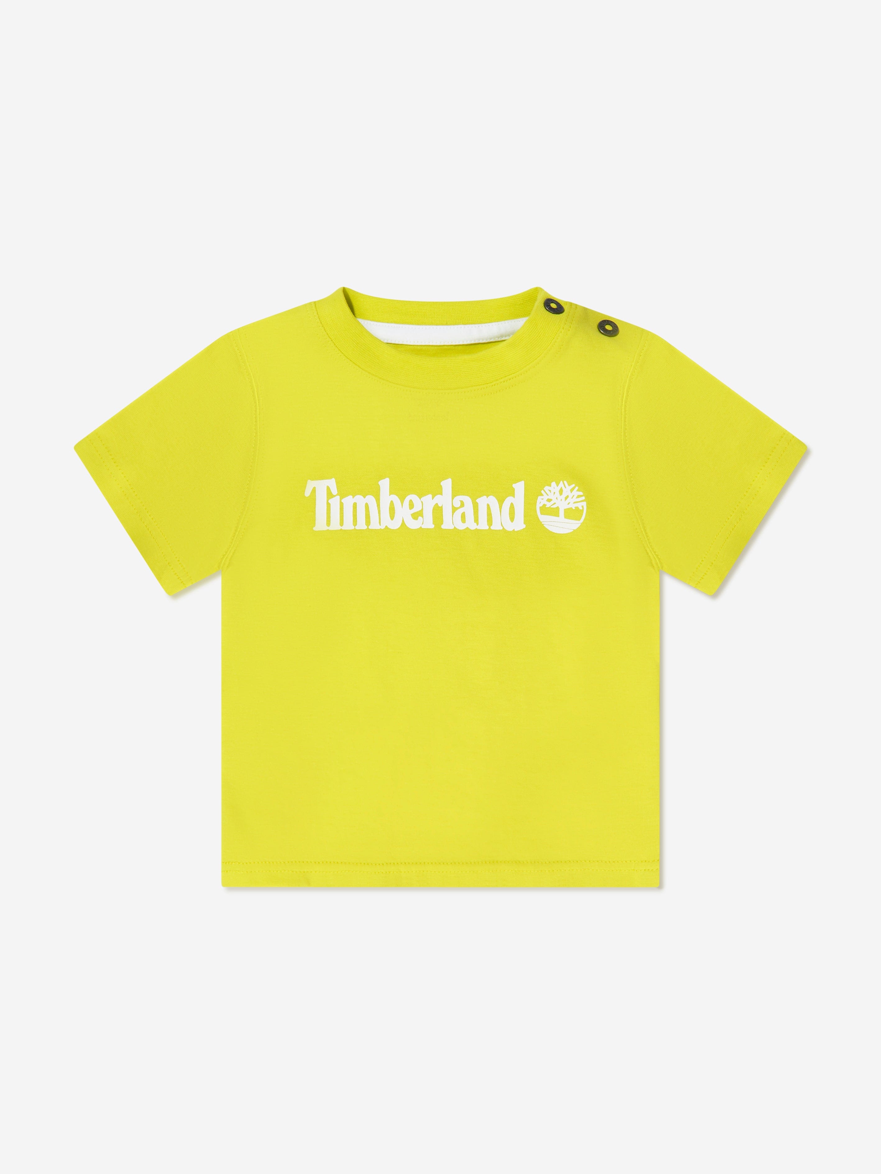 Timberland Baby Boys Organic Cotton T-Shirt in Lime