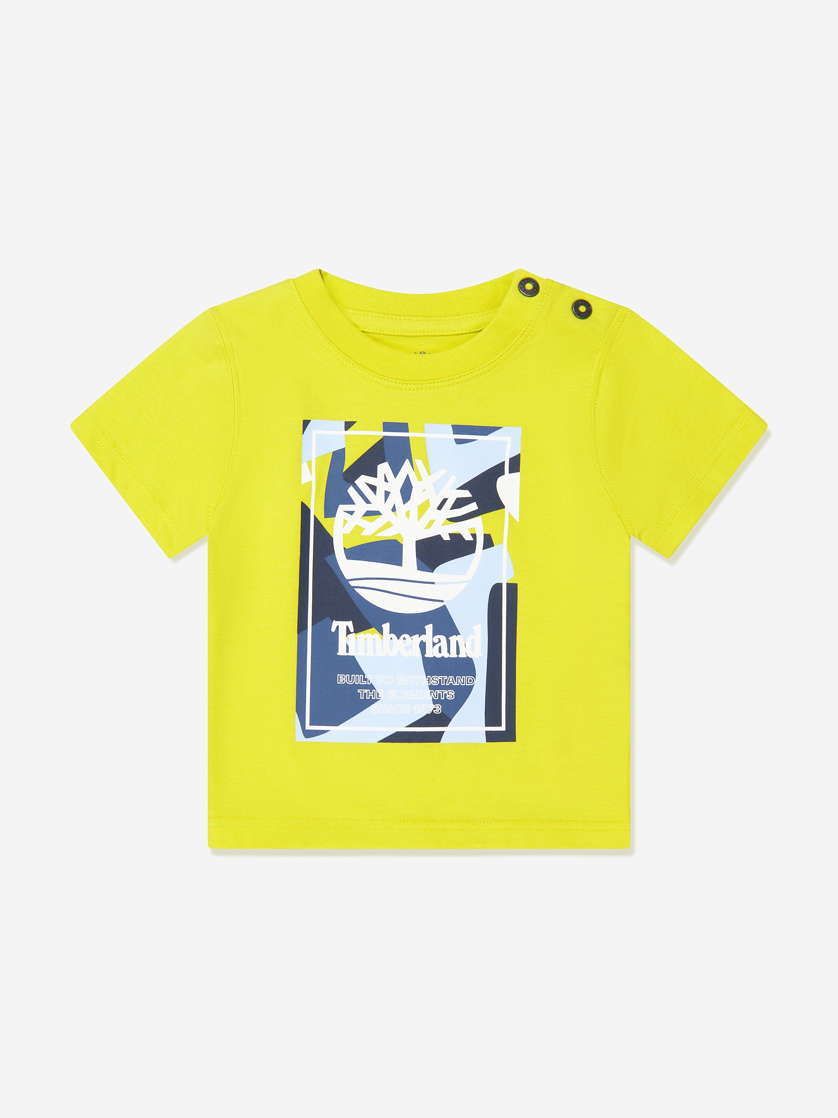 Timberland Baby Boys Organic Cotton T-Shirt in Lime