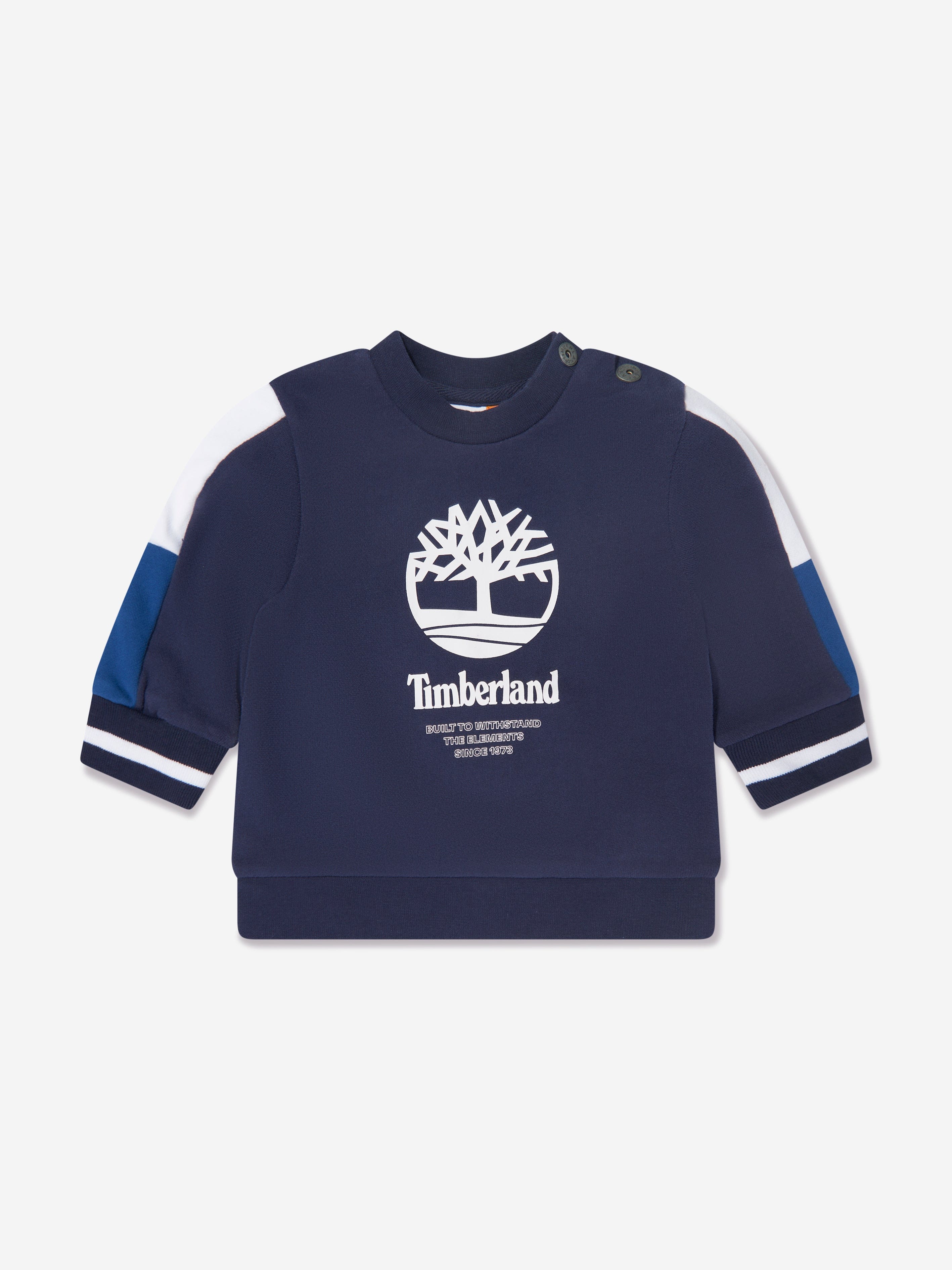 Timberland Baby Boys Organic Cotton Sweatshirt in Navy