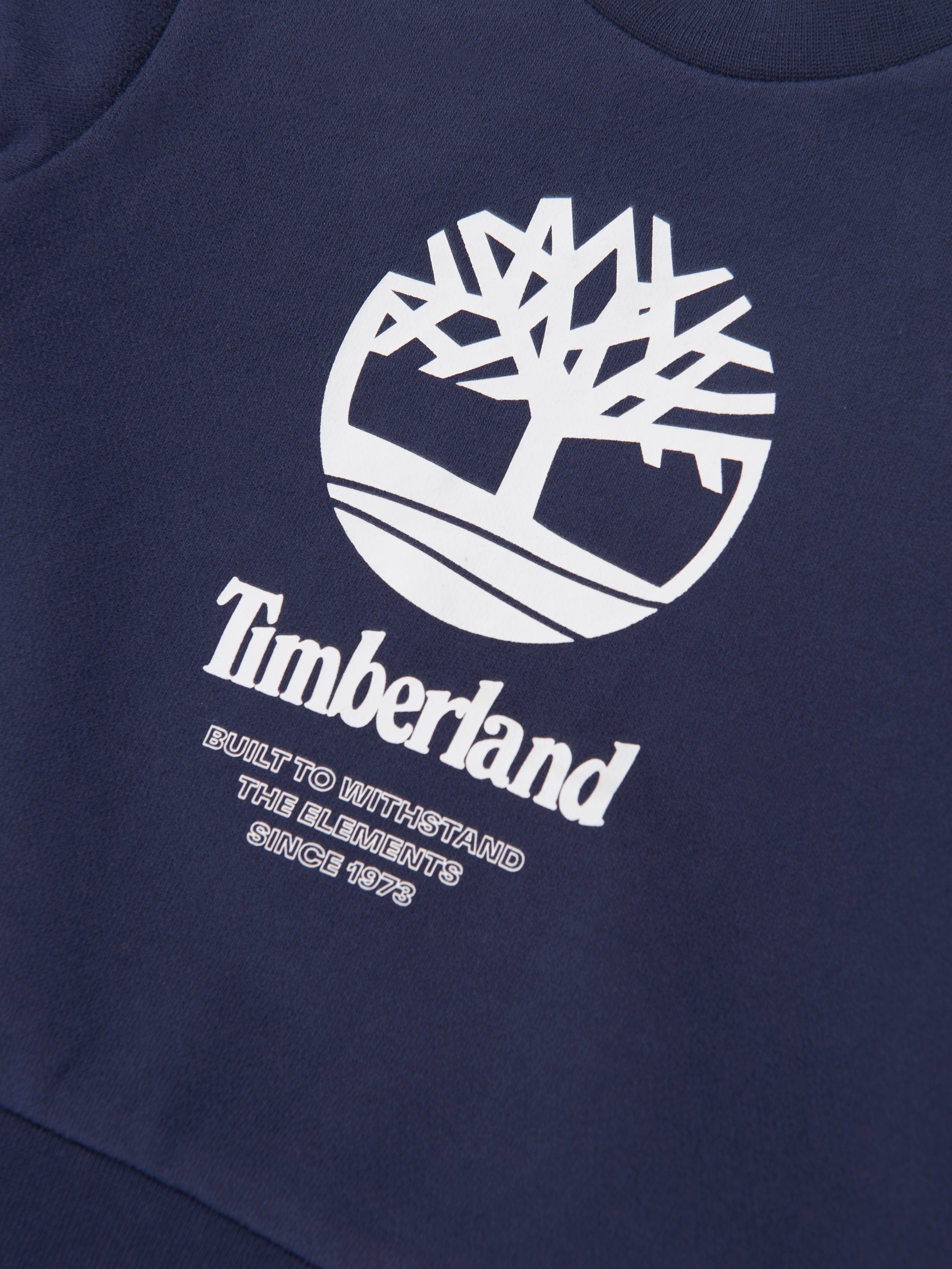 Timberland Baby Boys Organic Cotton Sweatshirt in Navy