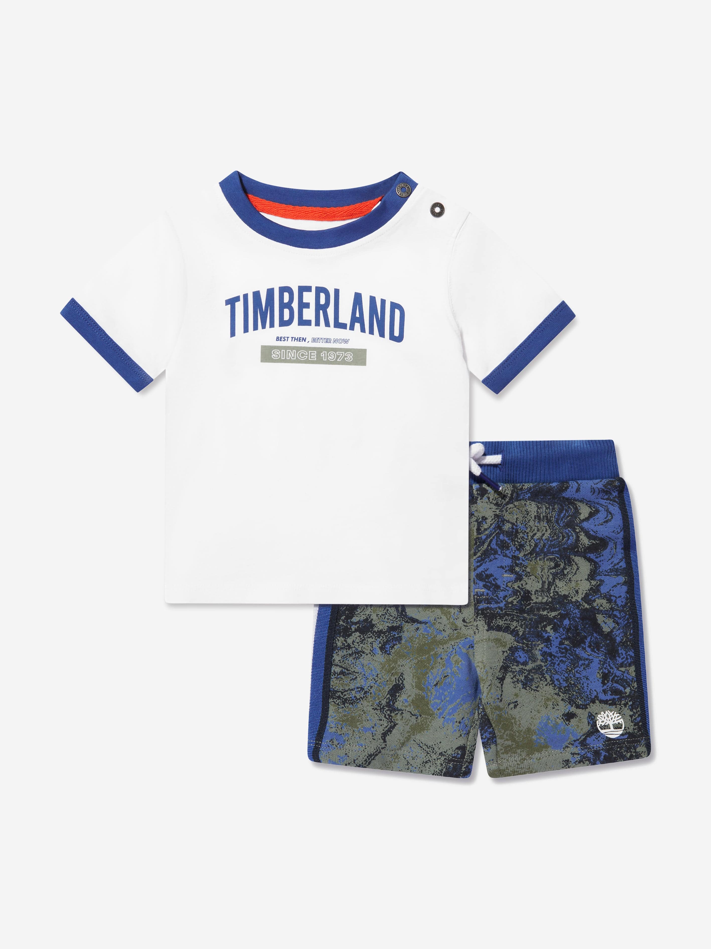 Timberland Baby Boys Organic Cotton T-Shirt And Shorts Set in Green