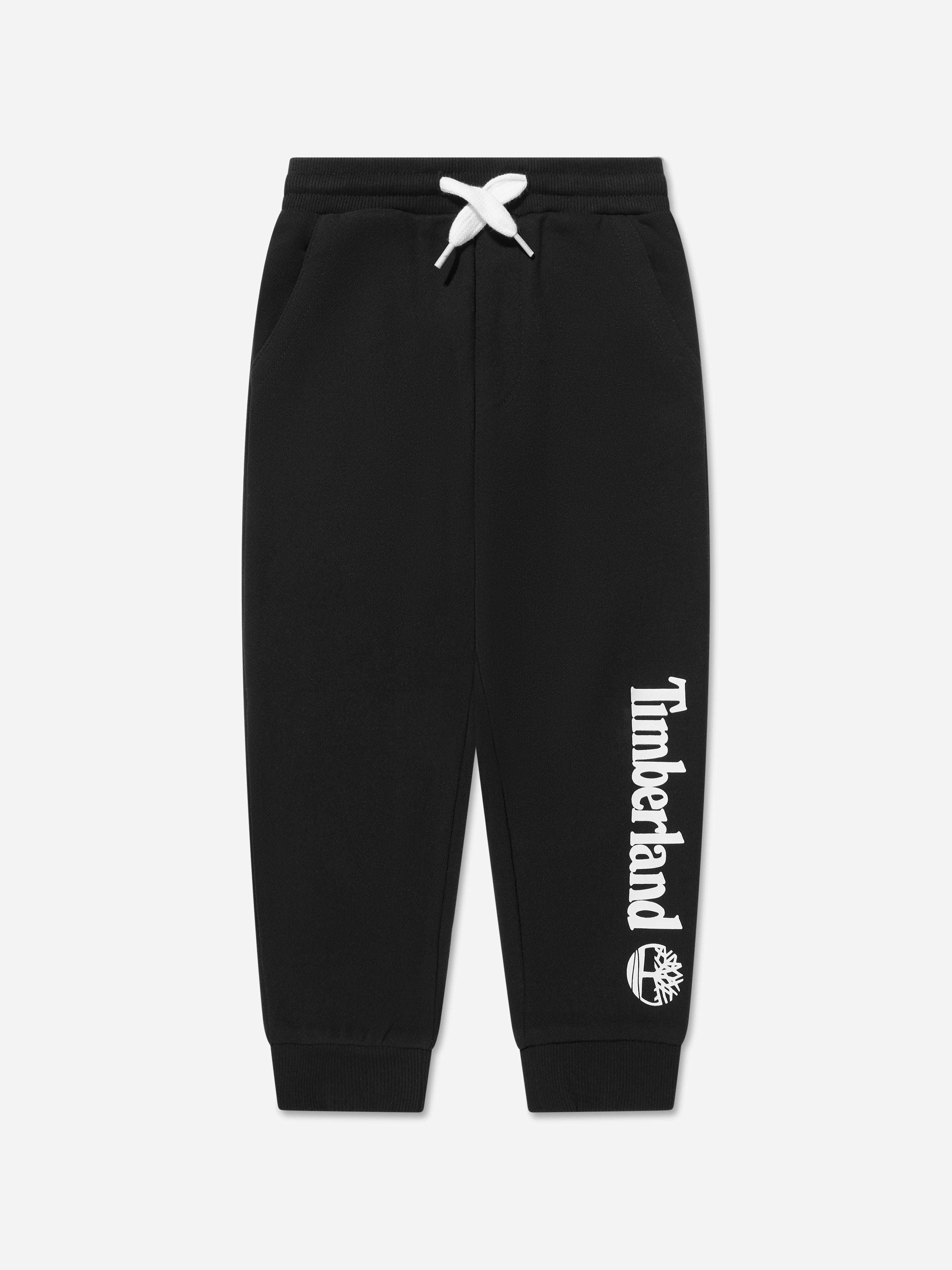 Timberland Boys Organic Cotton Logo Joggers in Black