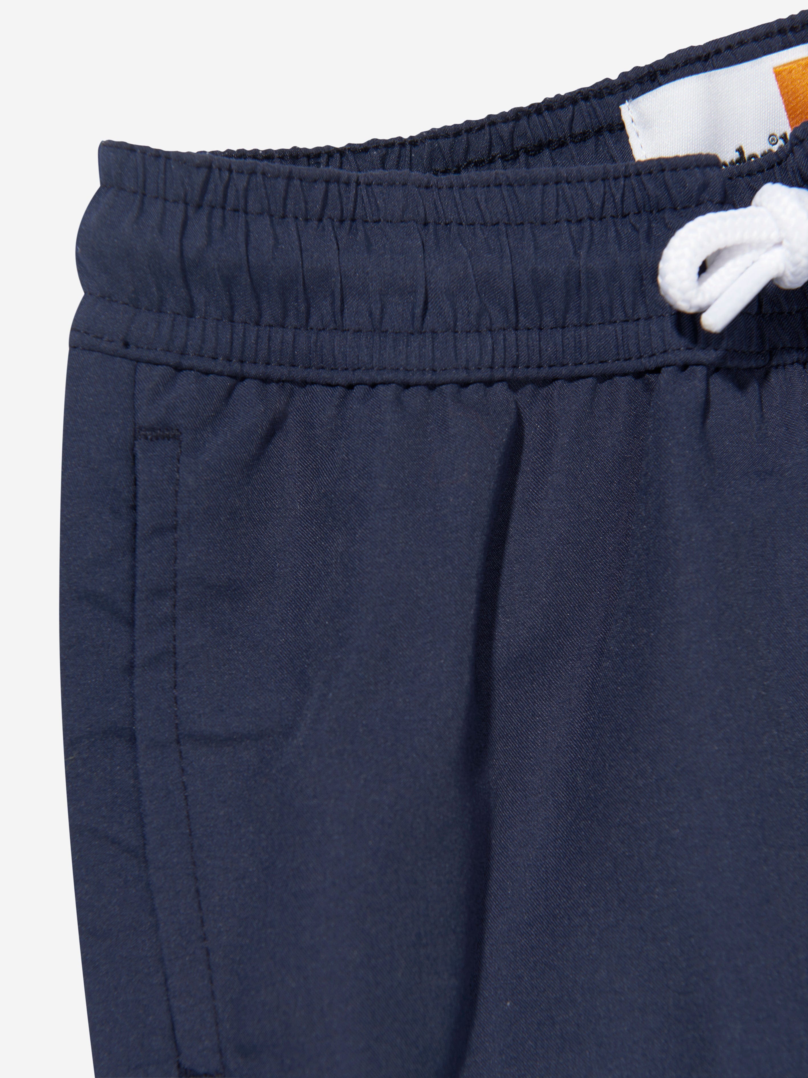 Timberland Boys Logo Swim Shorts in Navy