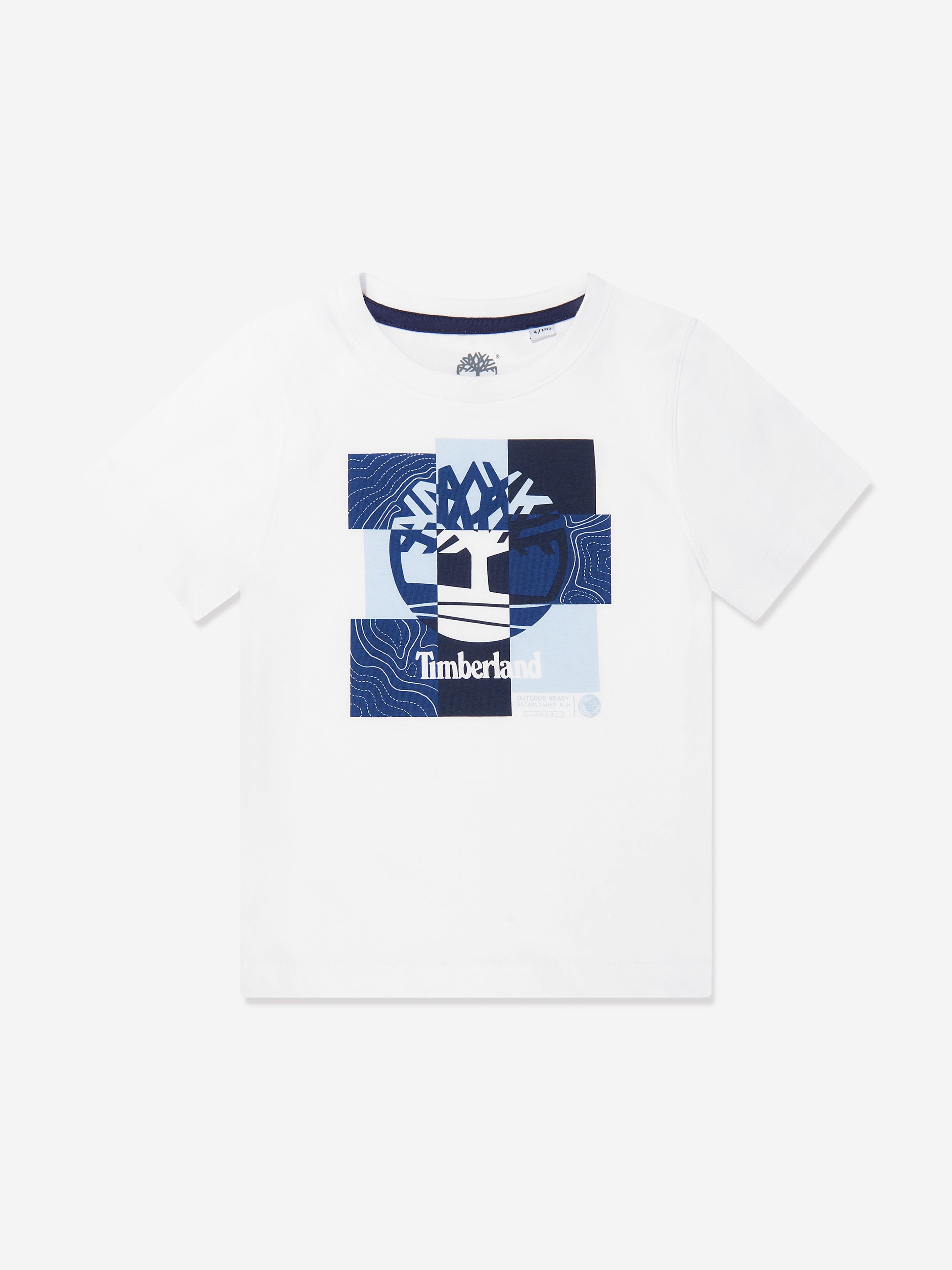 Timberland Boys Organic Cotton Logo T-Shirt in White