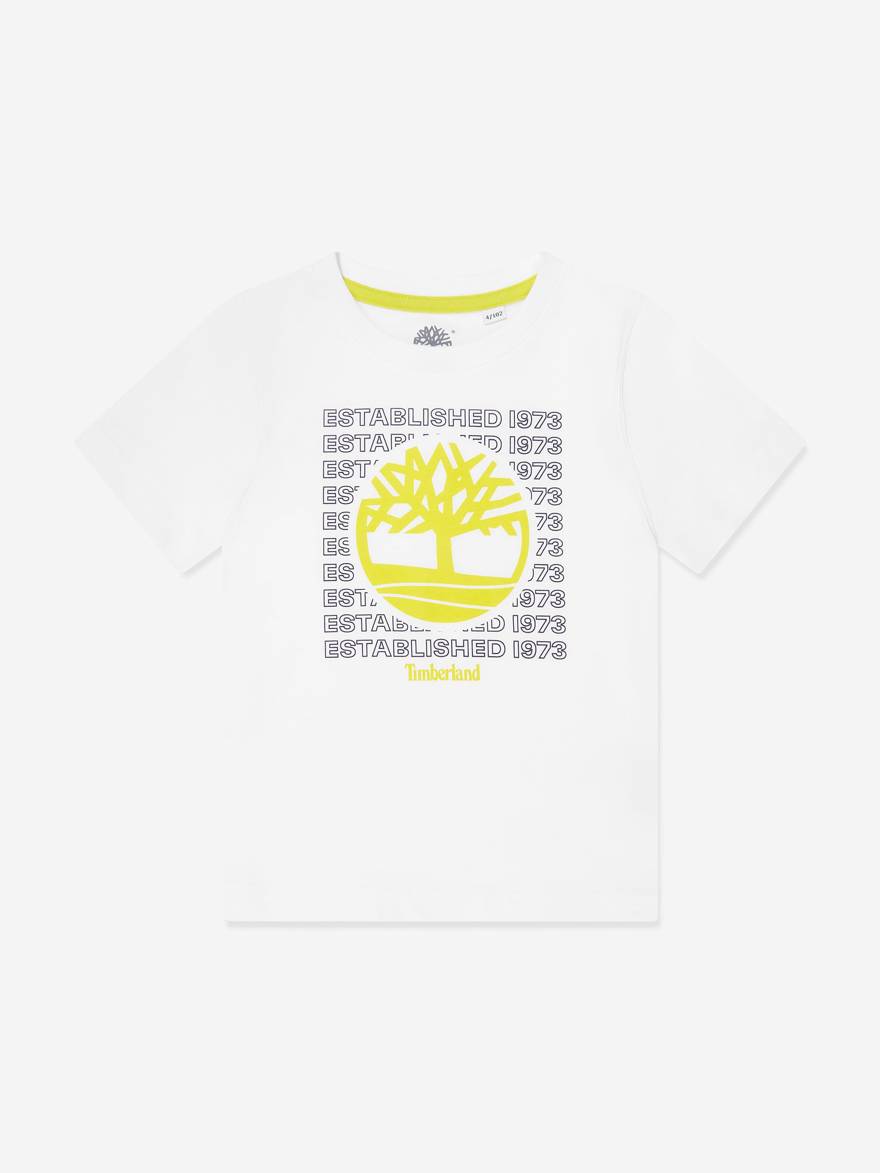 Timberland Boys Organic Cotton Logo T-Shirt in White