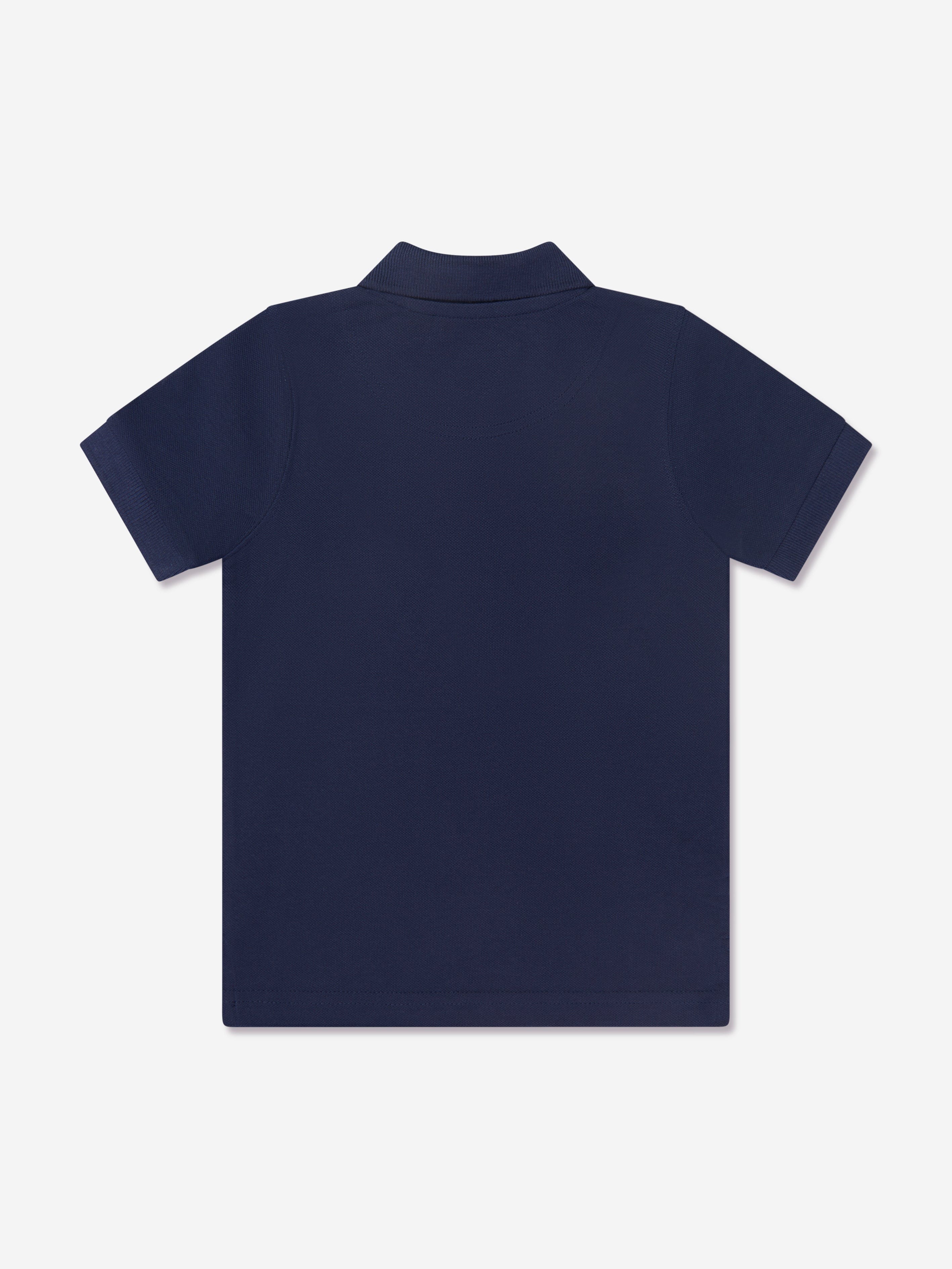 Timberland Boys Organic Cotton Logo Polo Shirt in Navy