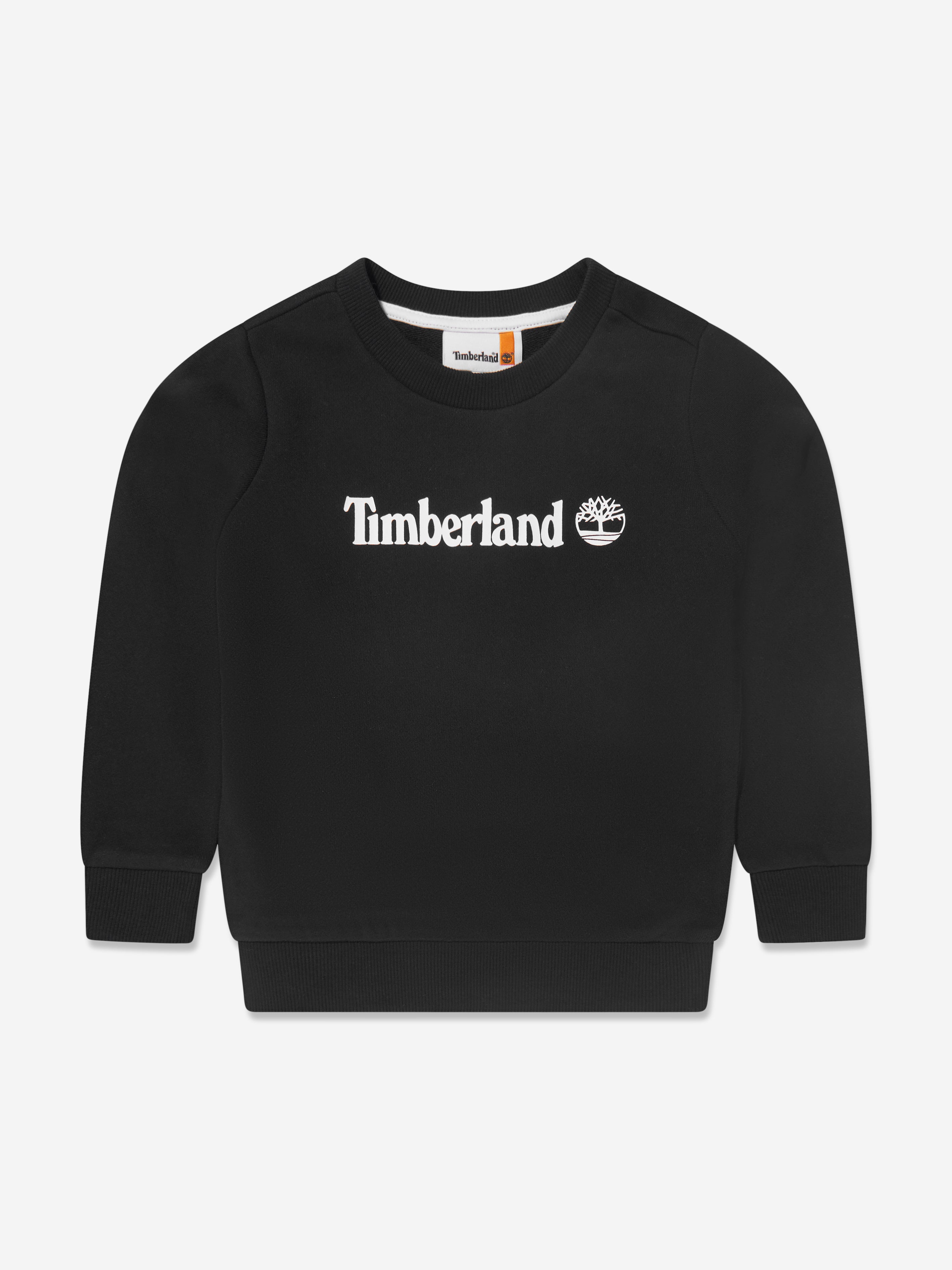 Timberland Boys Organic Cotton Sweatshirt in Black