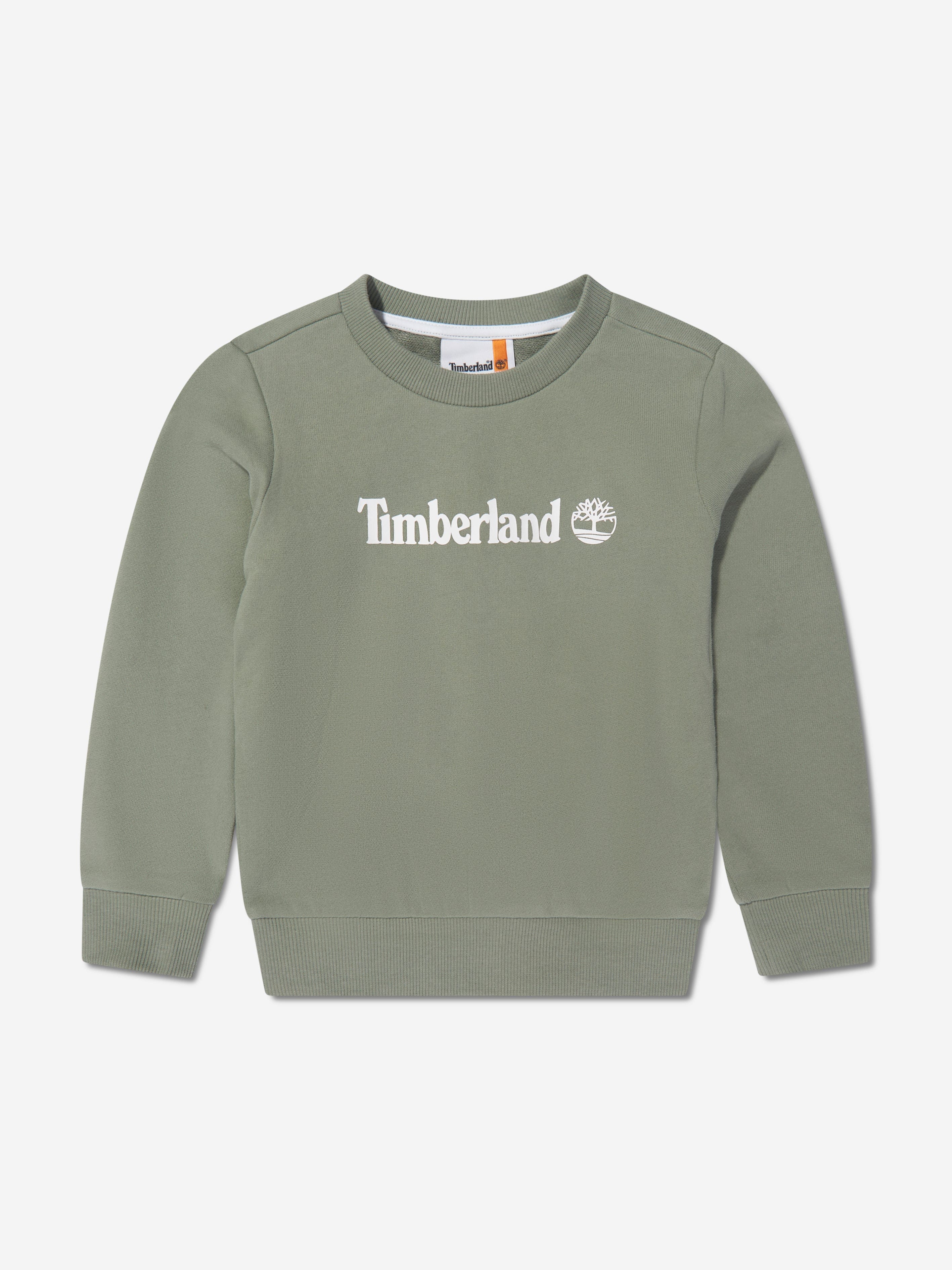 Timberland Boys Organic Cotton Sweatshirt in Green