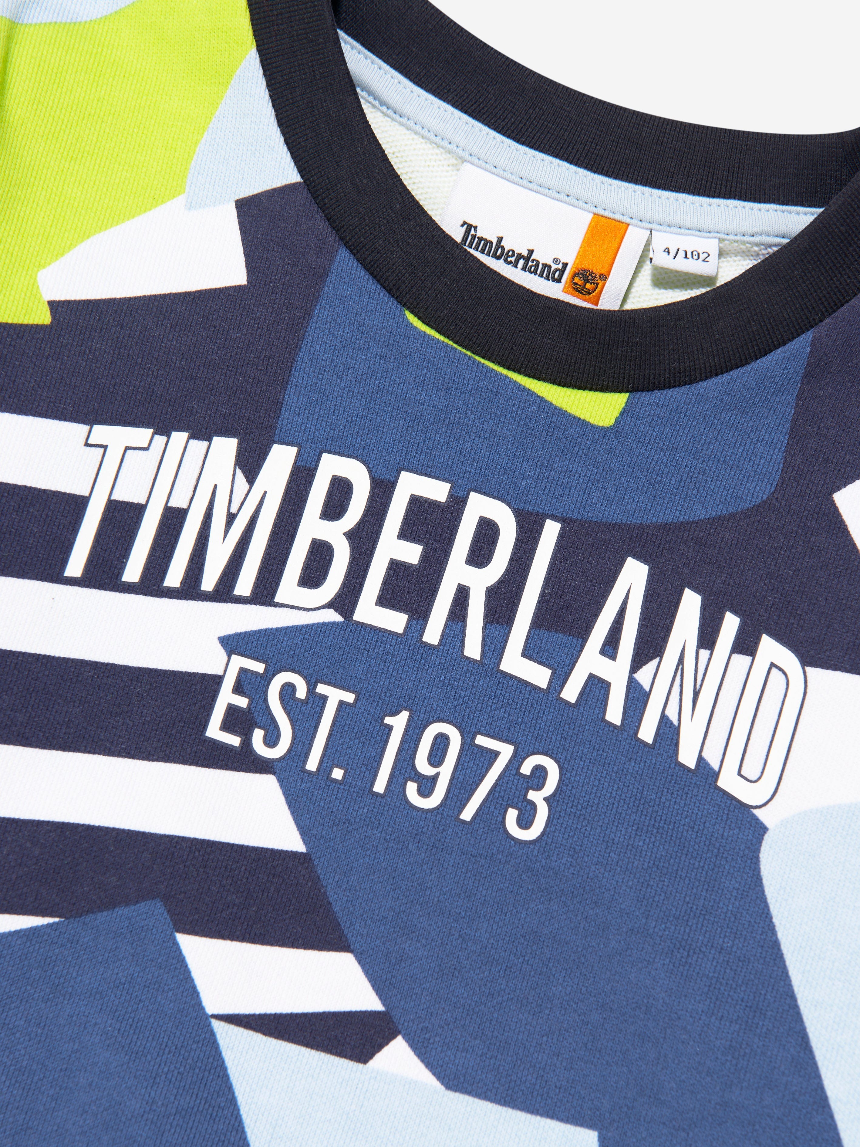 Timberland Boys Logo Sweatshirt in Blue