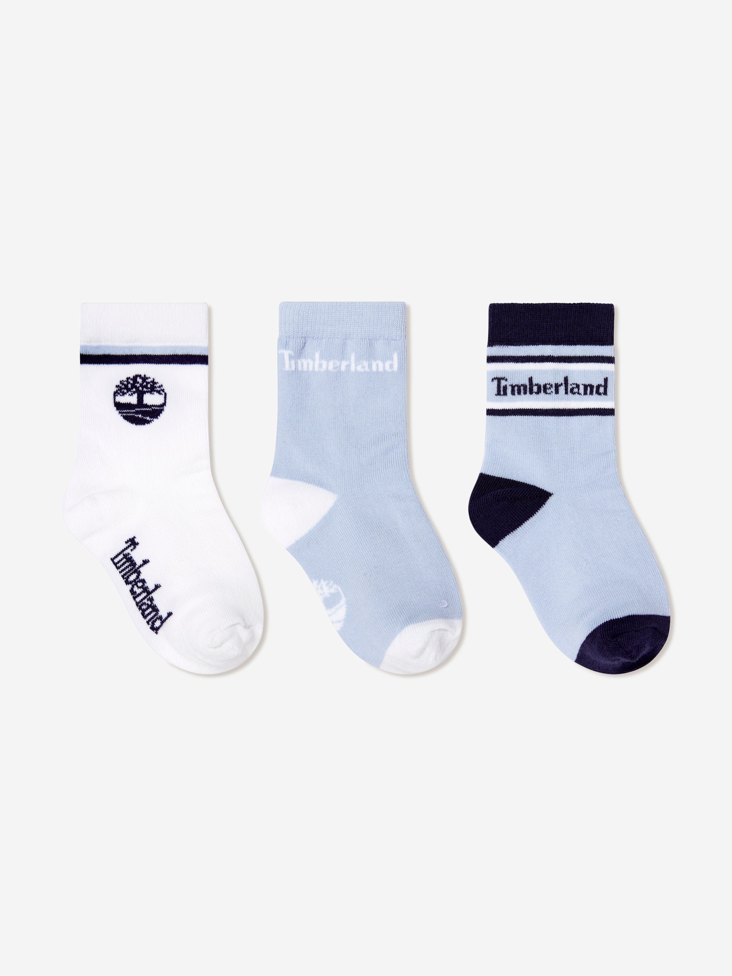 Timberland Baby Boys Socks Set in Blue (3 Pairs)