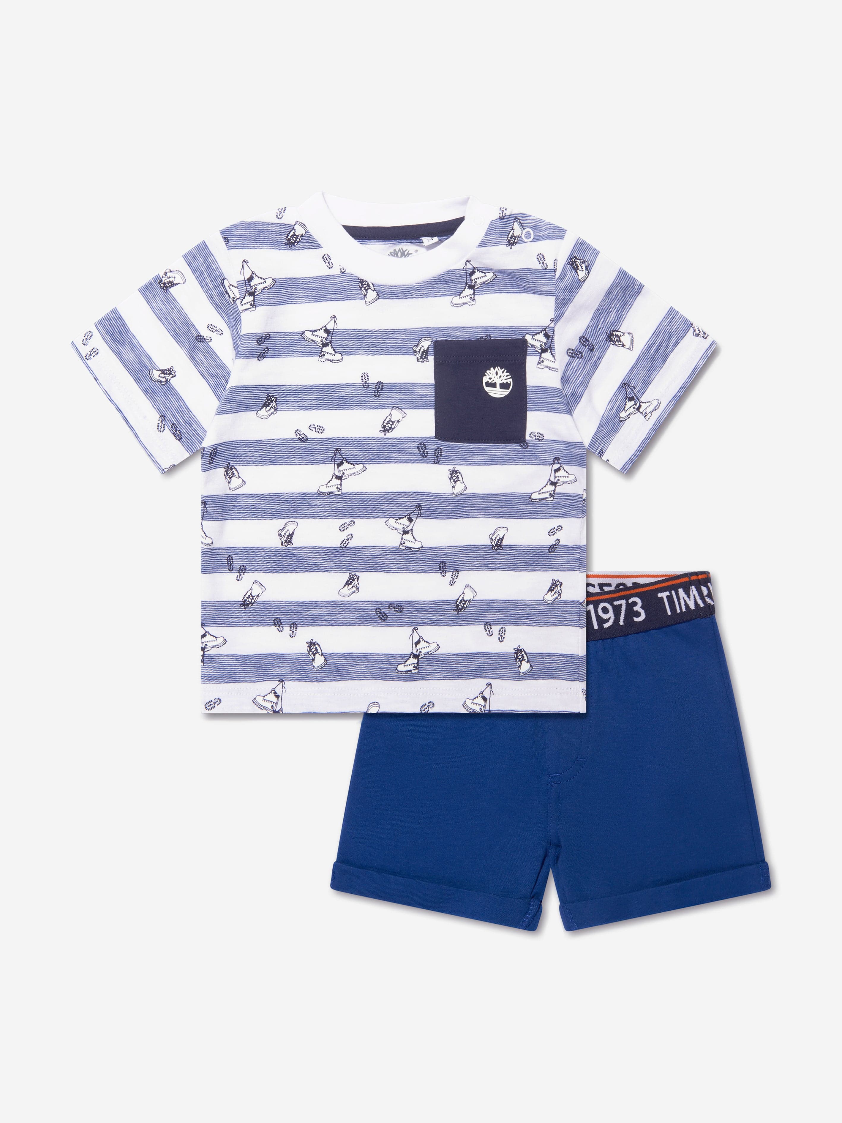 Timberland Baby Boys T-Shirt And Shorts Set in Blue