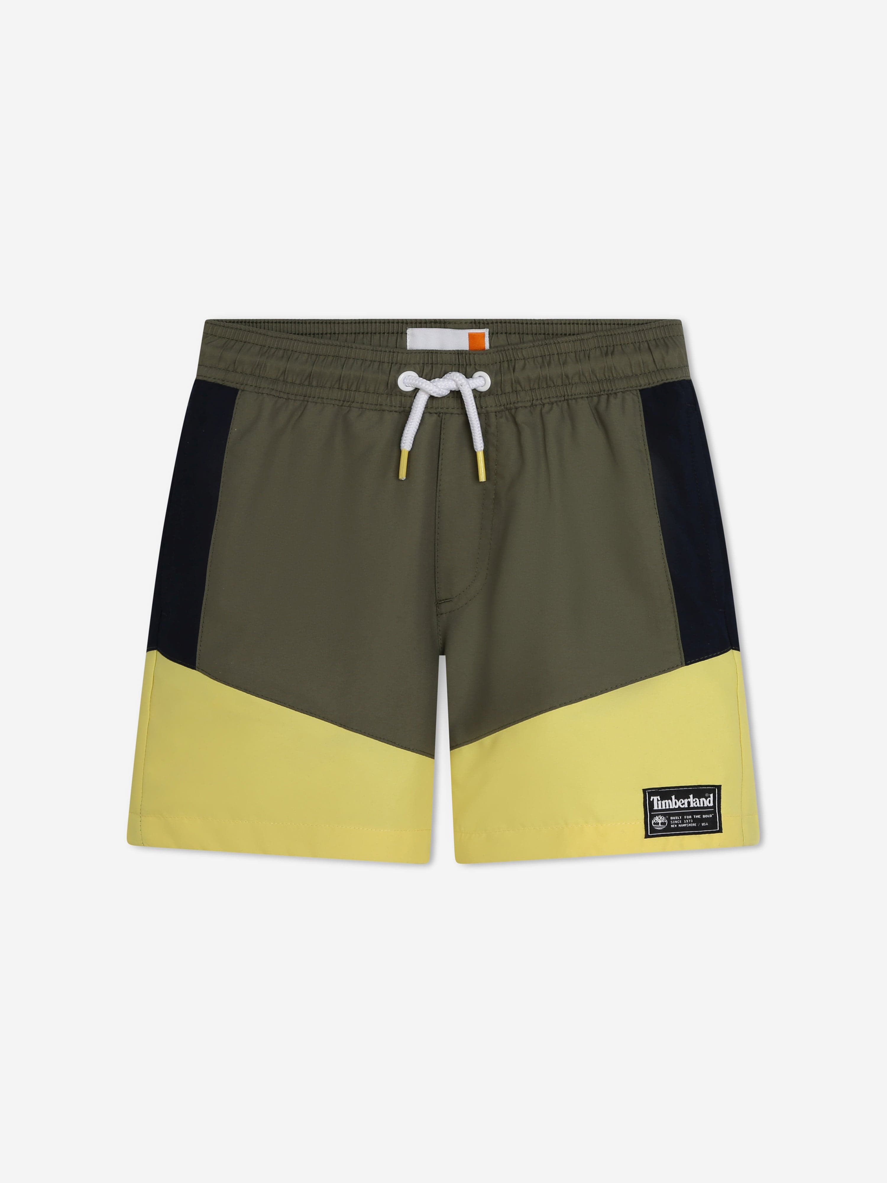 Timberland Boys Quick Dry Swim Shorts in Green