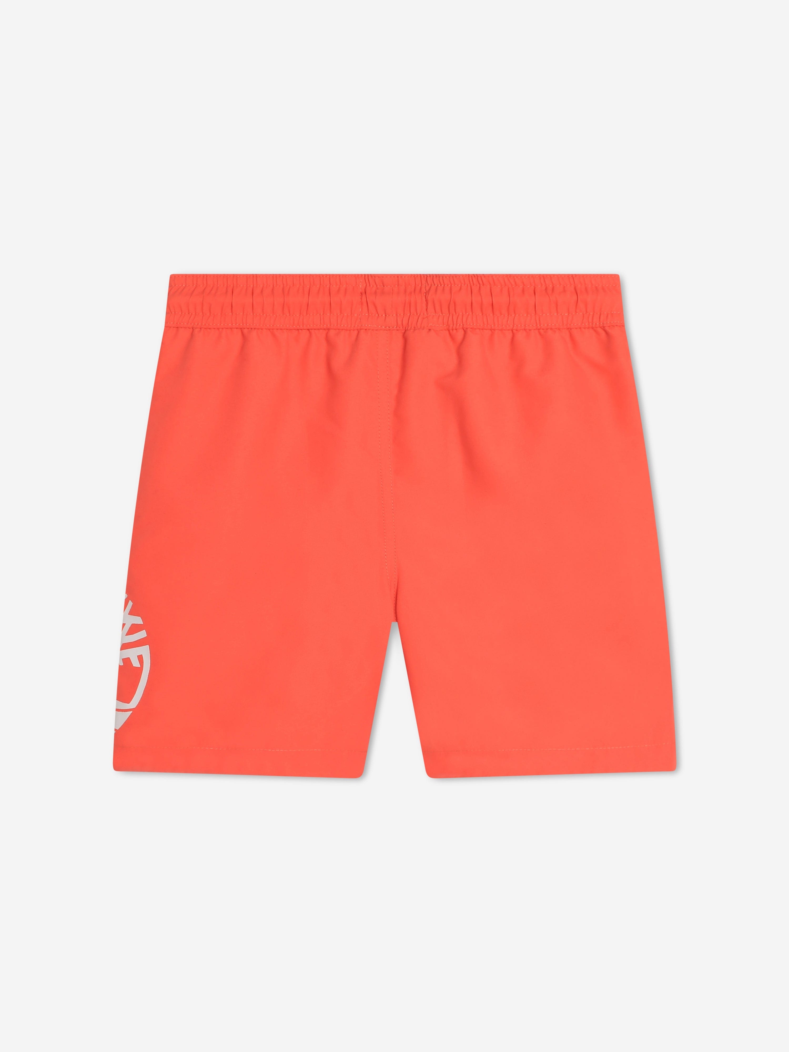 Timberland Boys Logo Swim Shorts in Orange