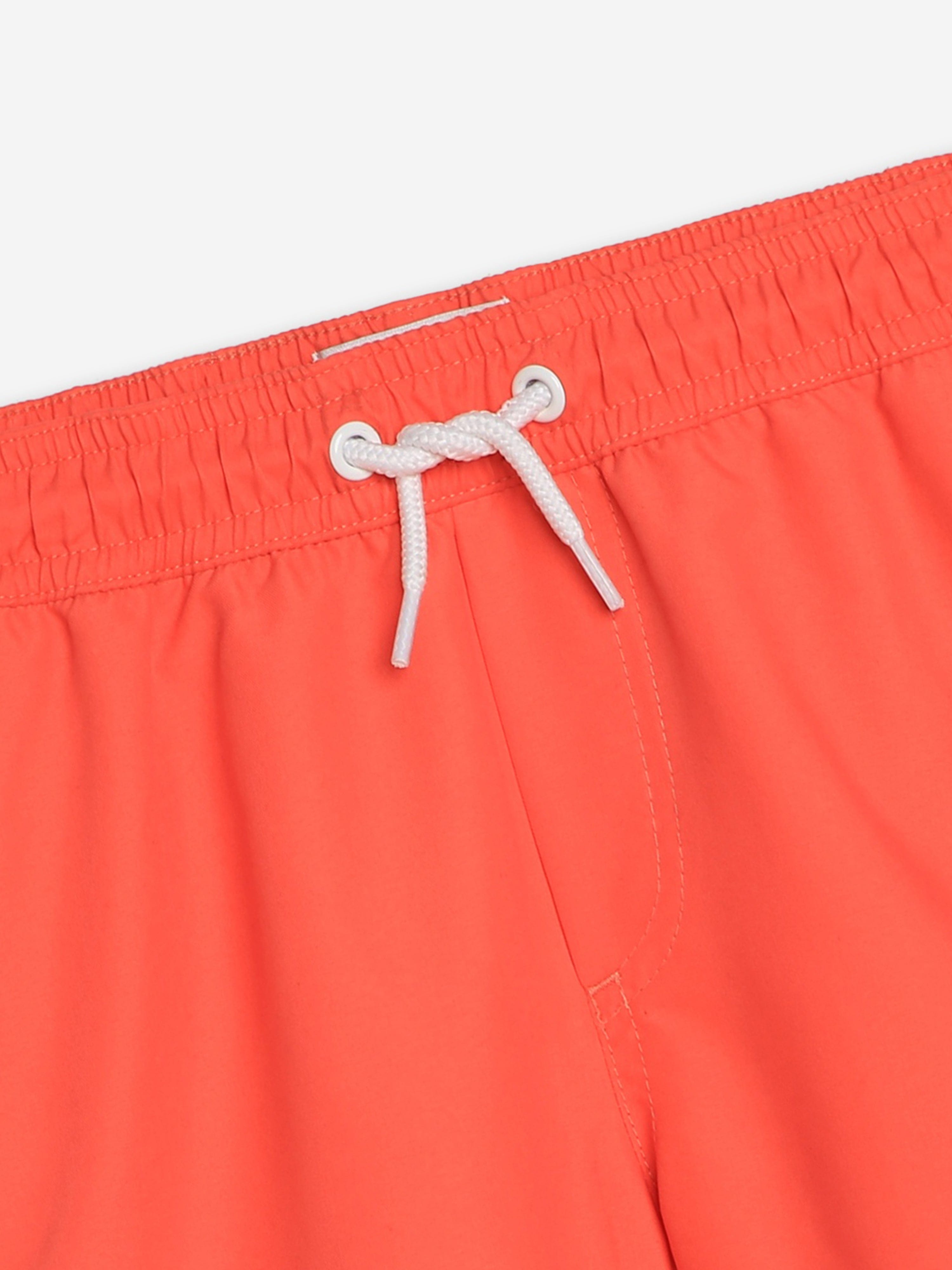 Timberland Boys Logo Swim Shorts in Orange