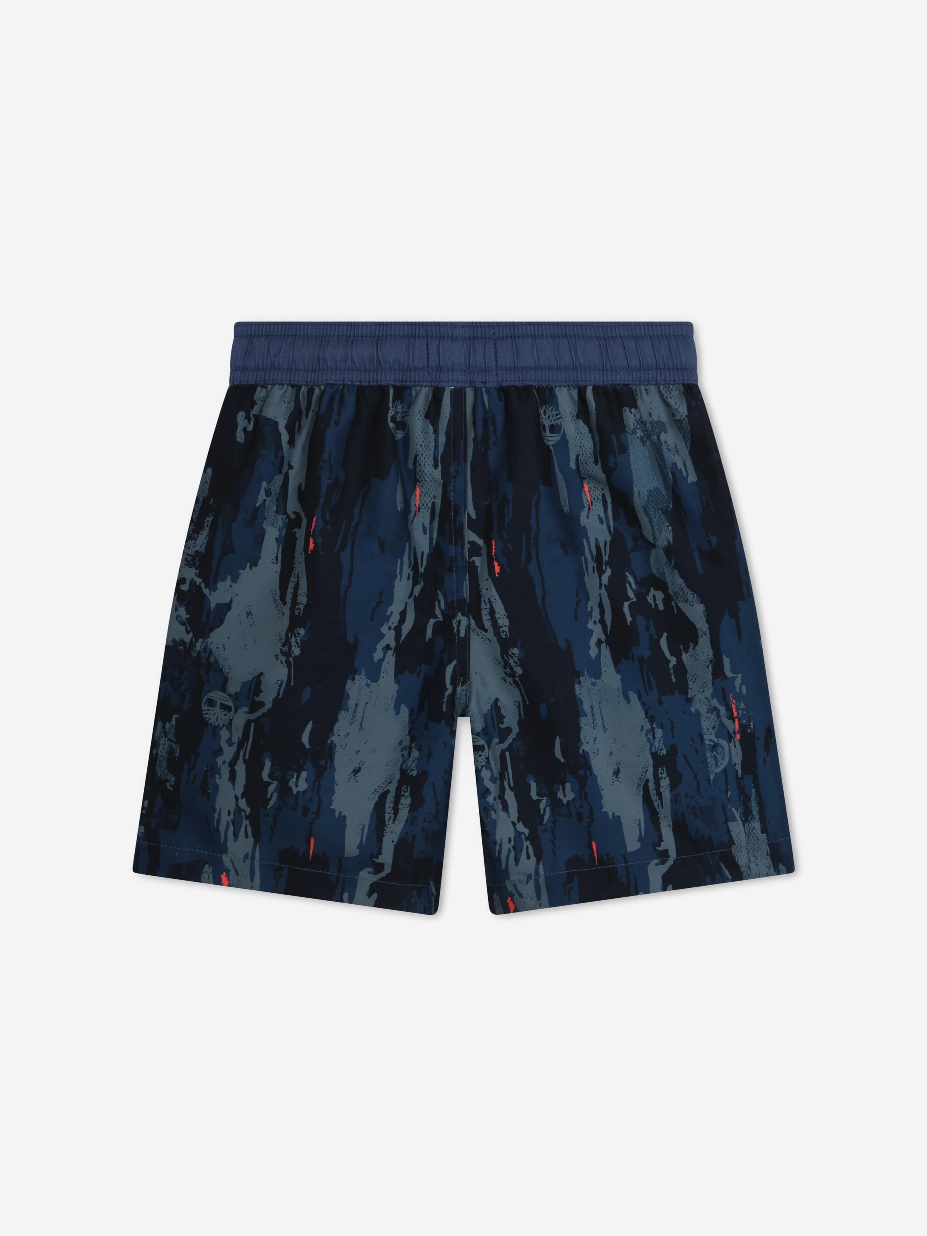 Timberland Boys Patterned Swim Shorts in Blue