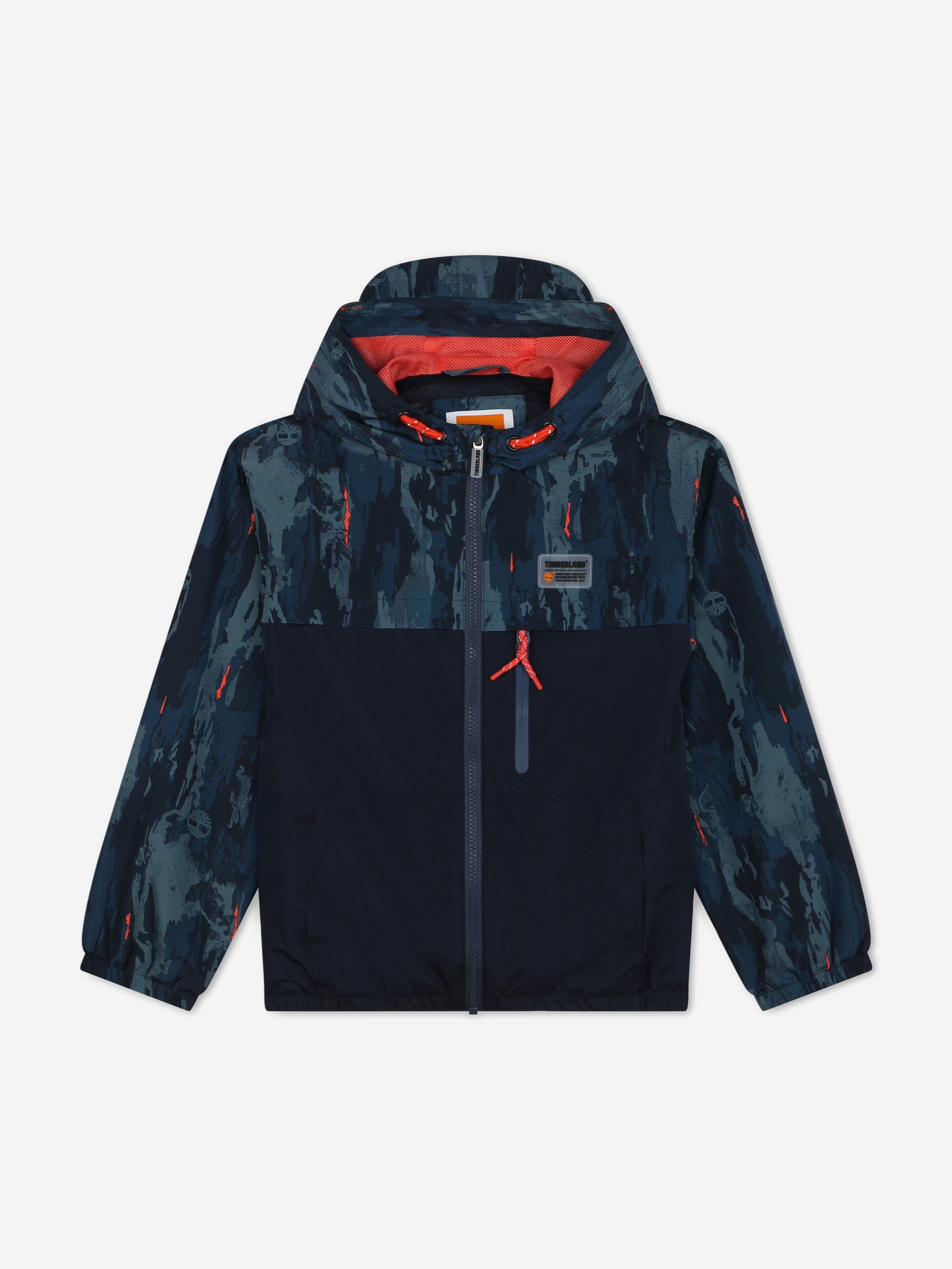 Timberland Boys Hooded Windbreaker in Blue