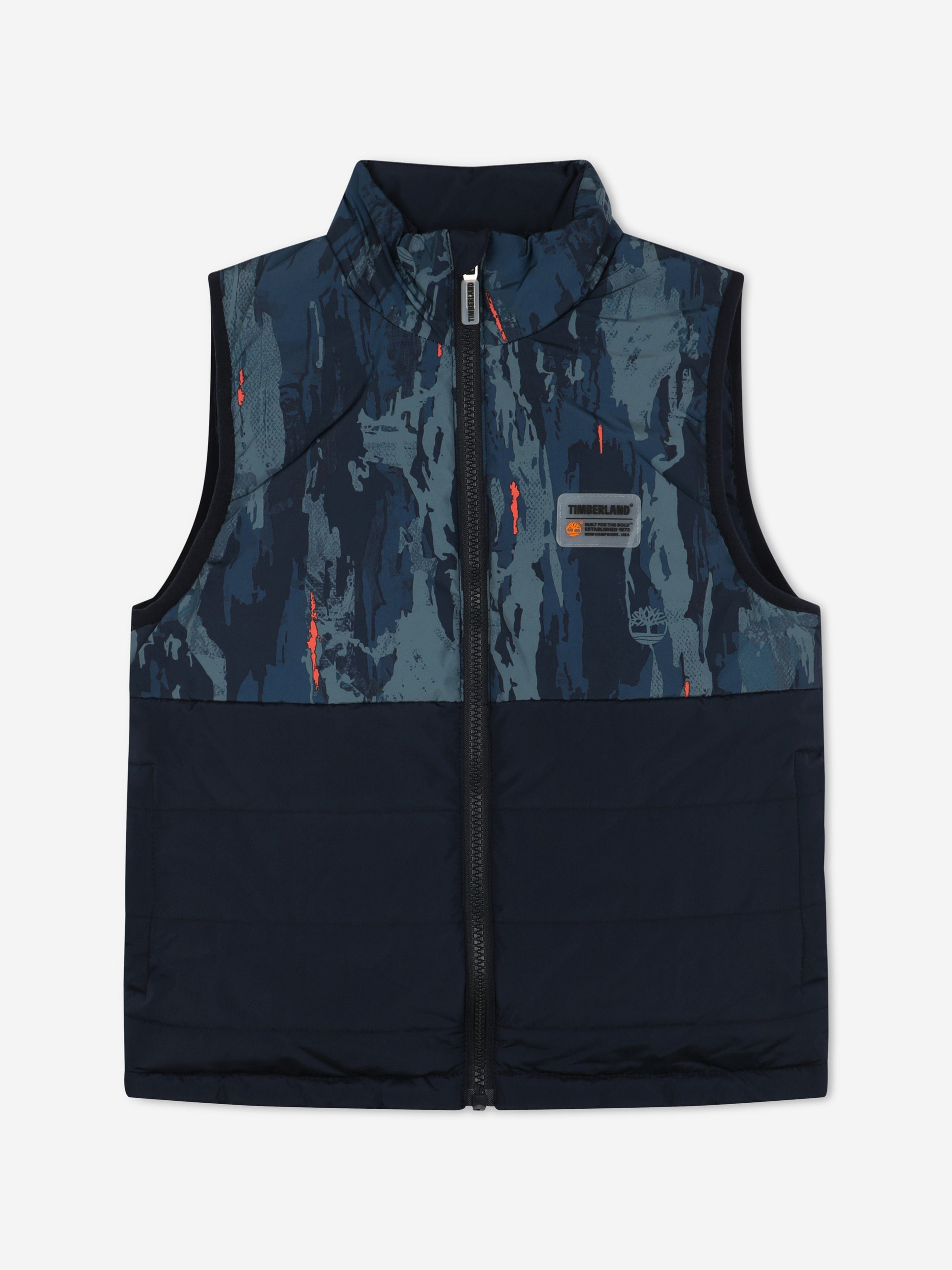 Timberland Boys Reversible Padded Gilet in Navy