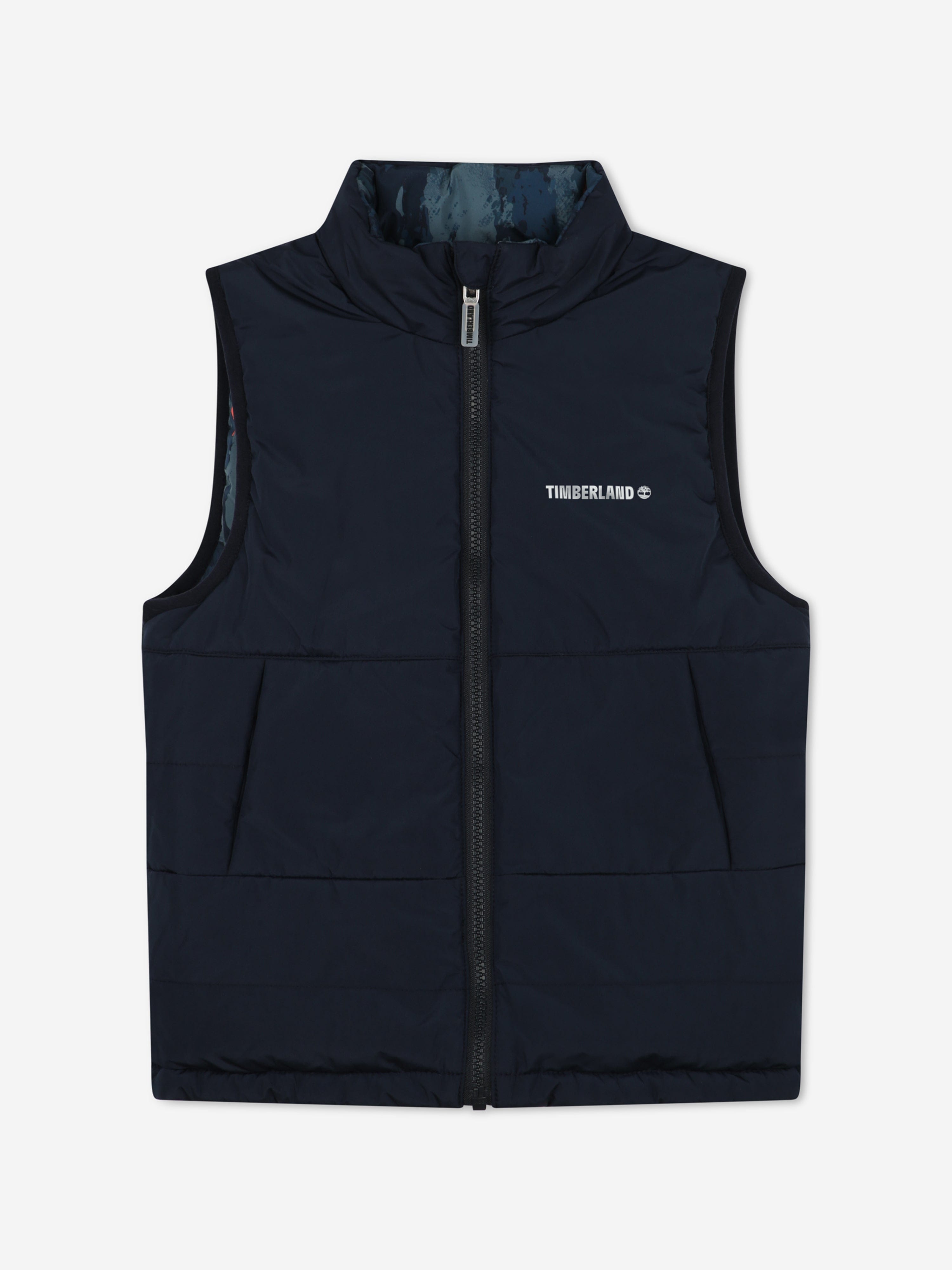 Timberland Boys Reversible Padded Gilet in Navy