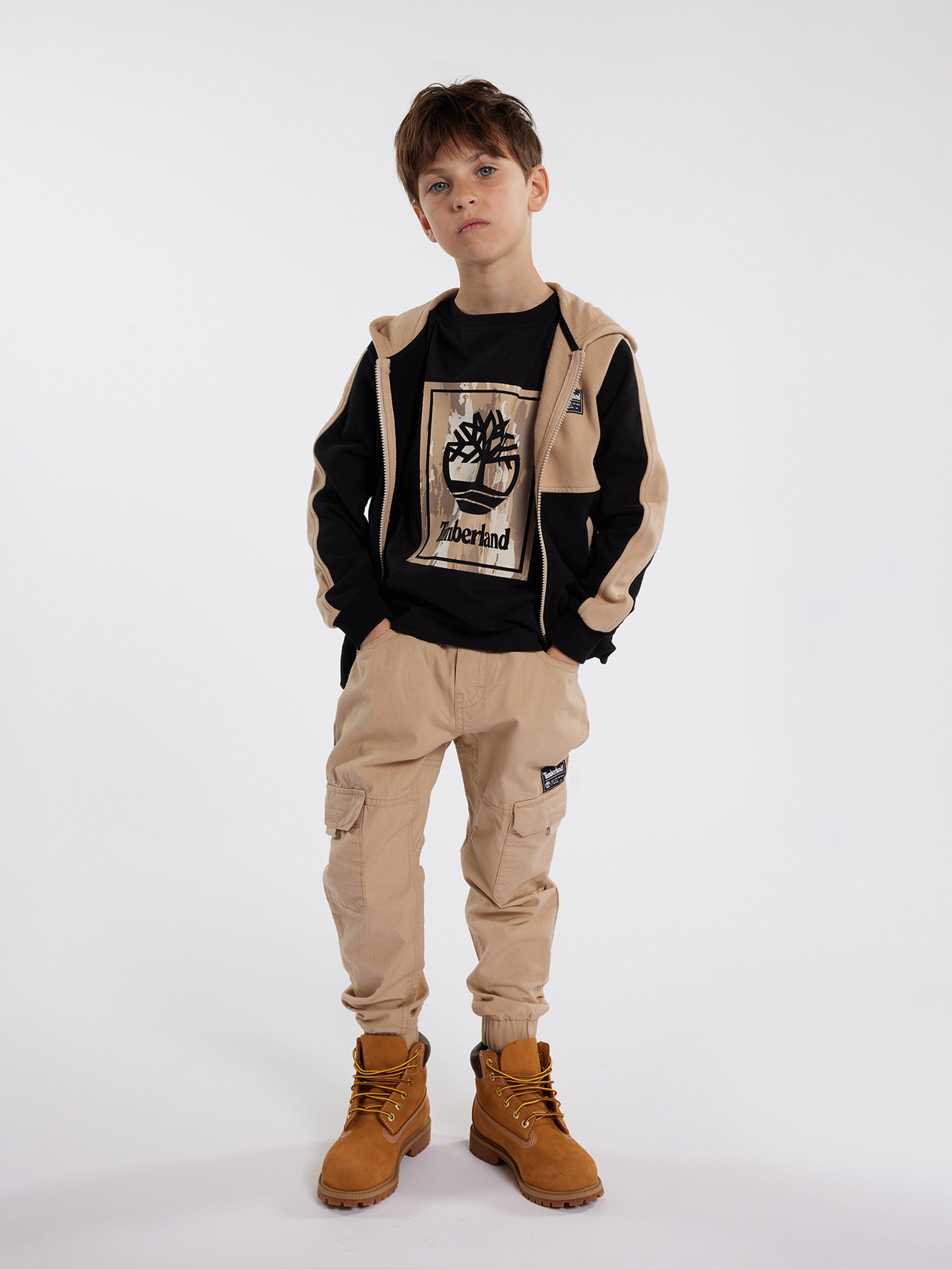 Timberland Boys Cargo Trousers in Beige