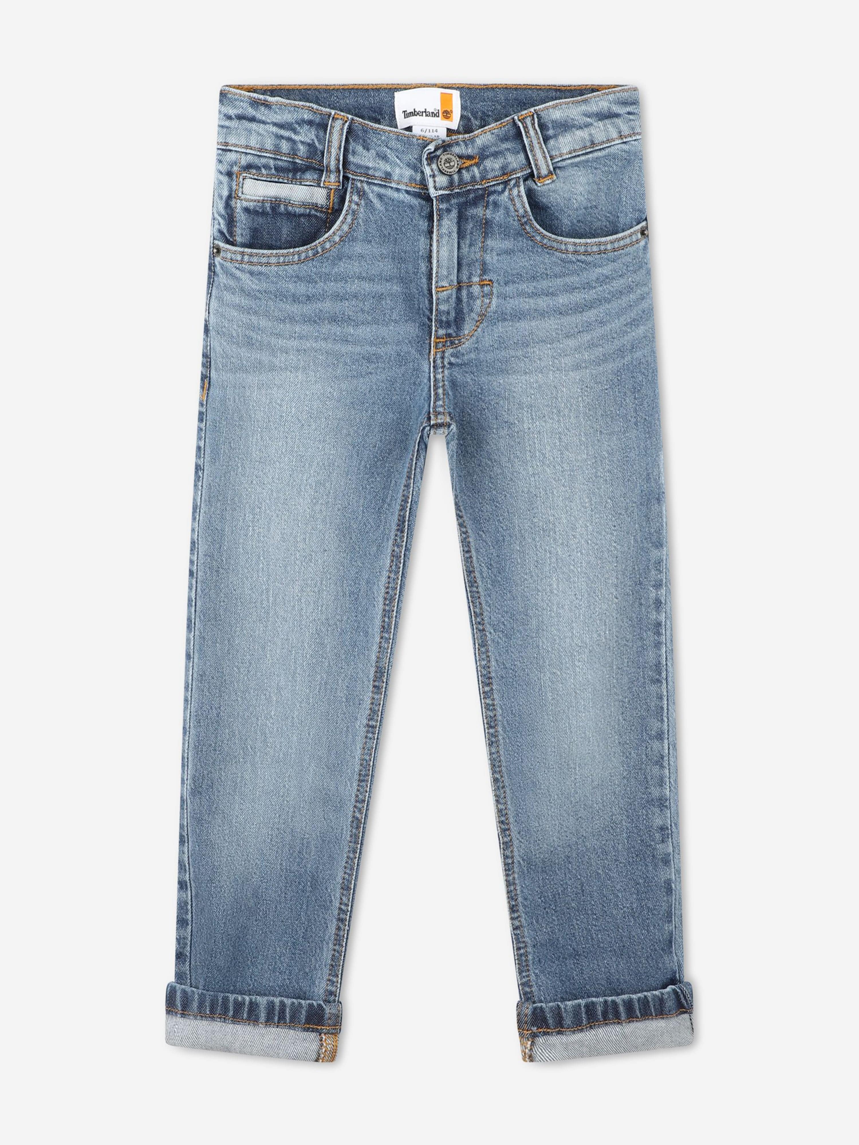 Timberland Boys Slim Fit Denim Jeans in Blue