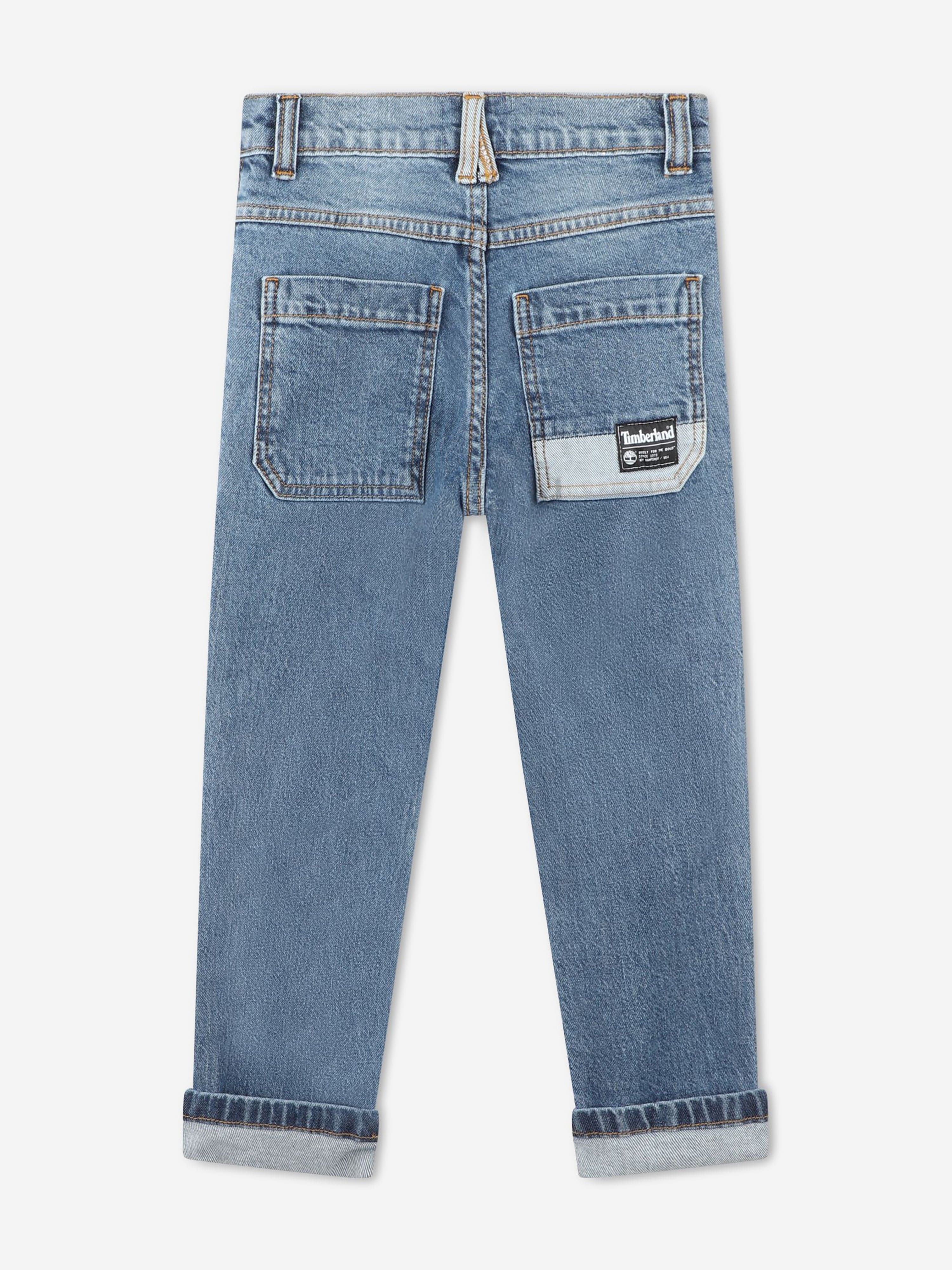 Timberland Boys Slim Fit Denim Jeans in Blue