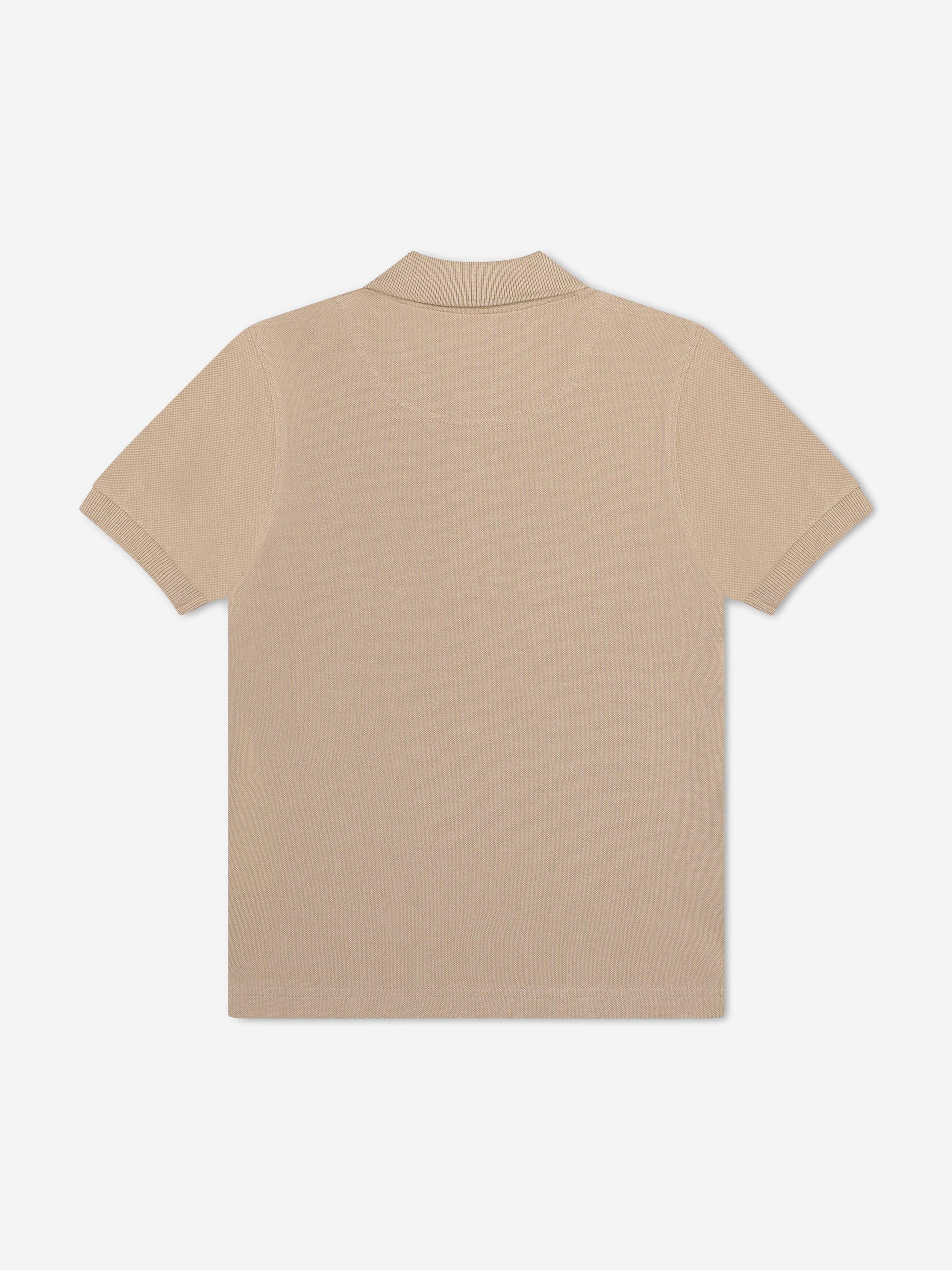 Timberland Boys Logo Polo Shirt in Beige