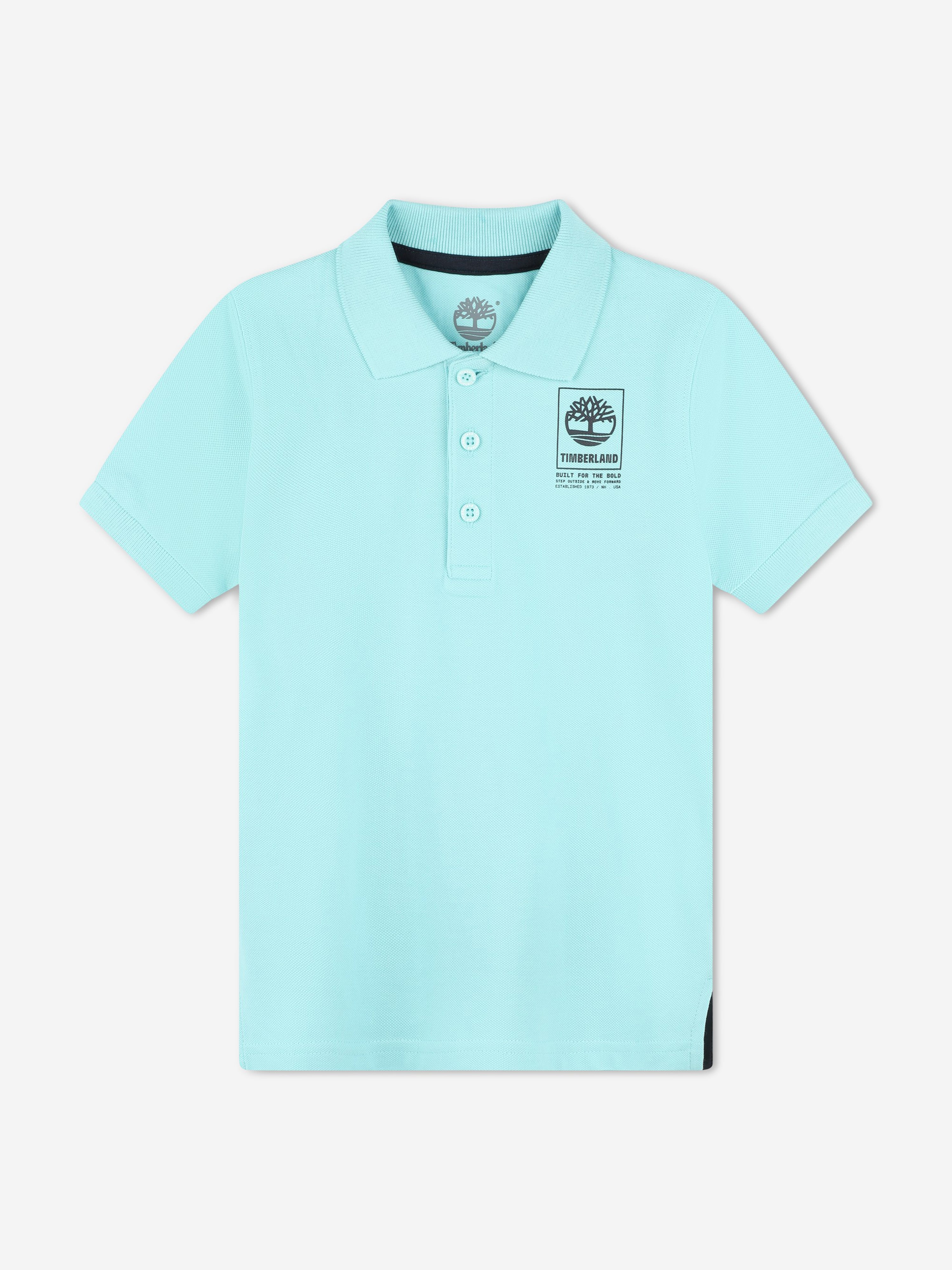 Timberland Boys Logo Polo Shirt in Blue