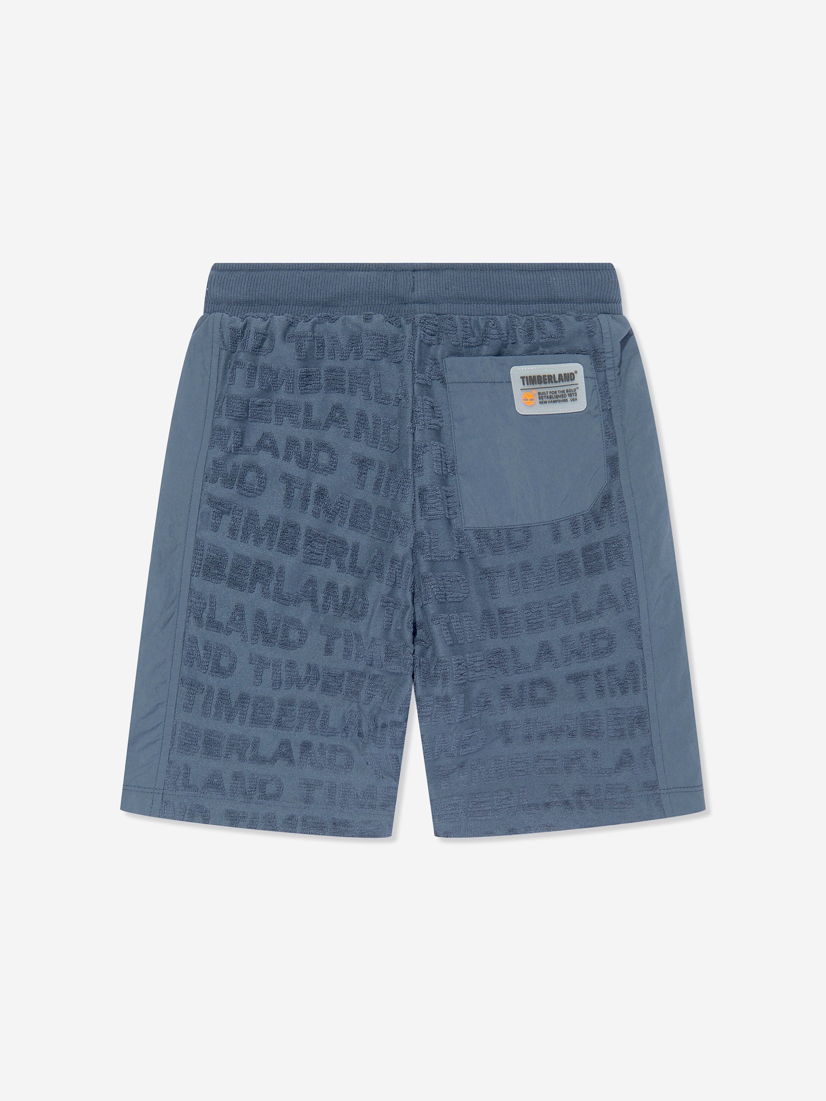 Timberland Boys Terry Towel Bermuda Shorts in Blue