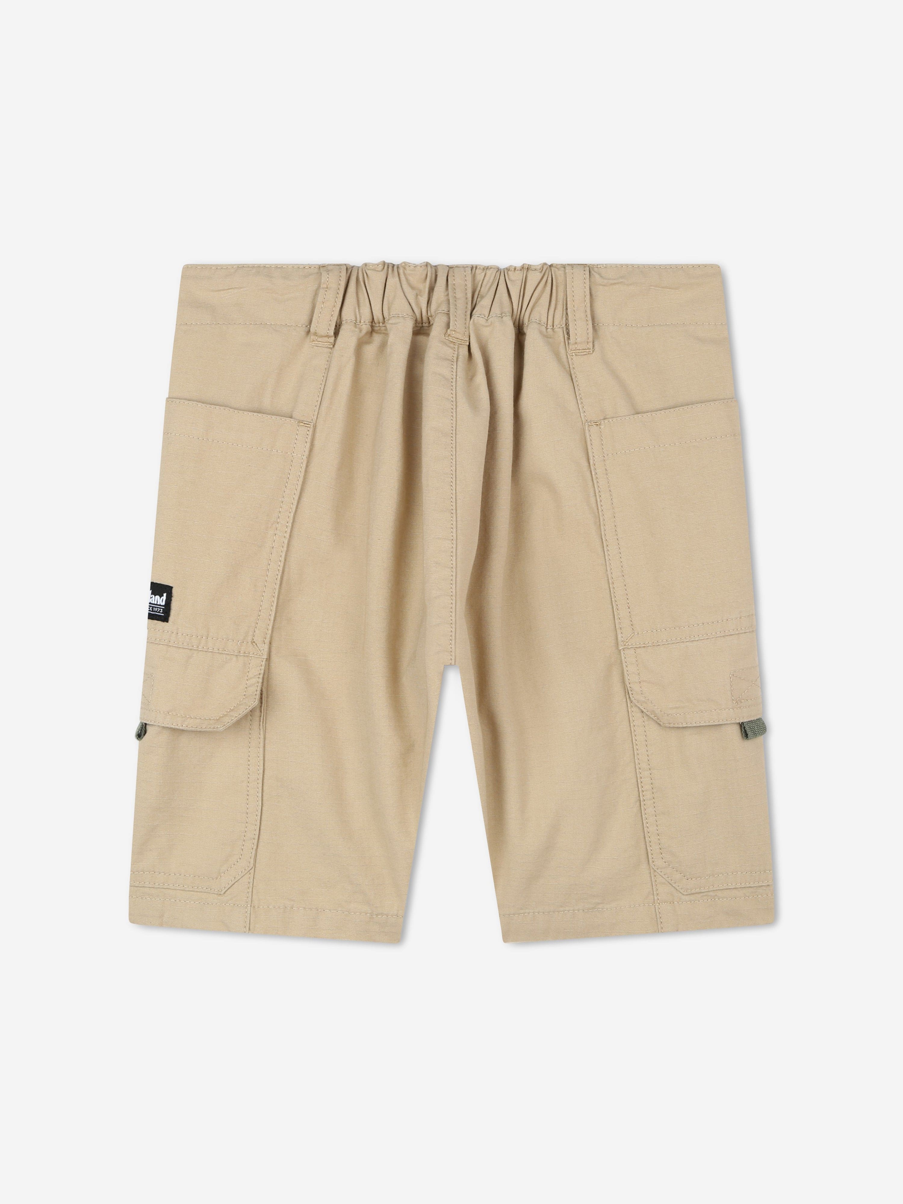 Timberland Boys Cargo Shorts in Beige